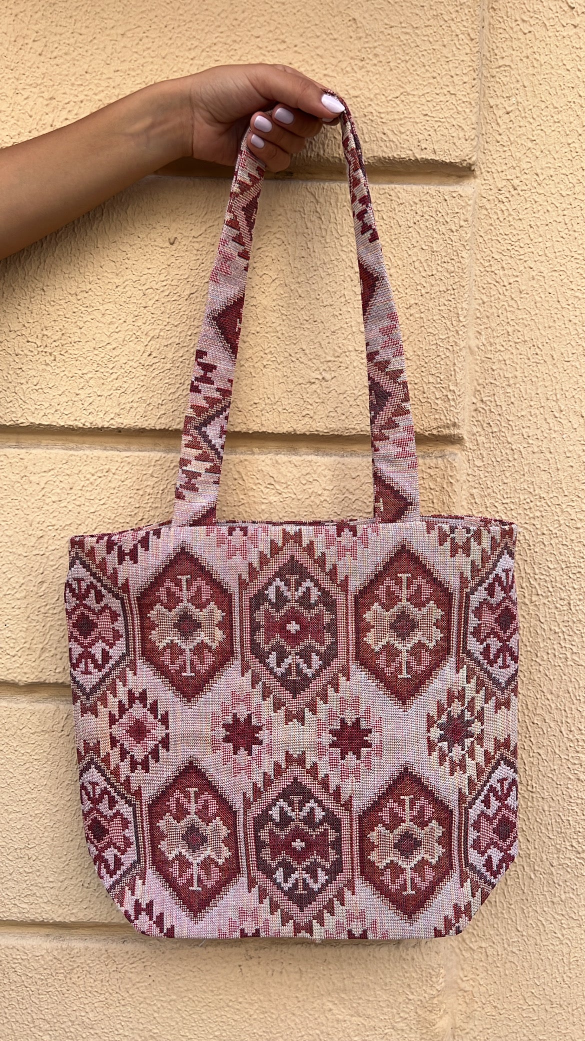 Pink Handmade Tote Bag