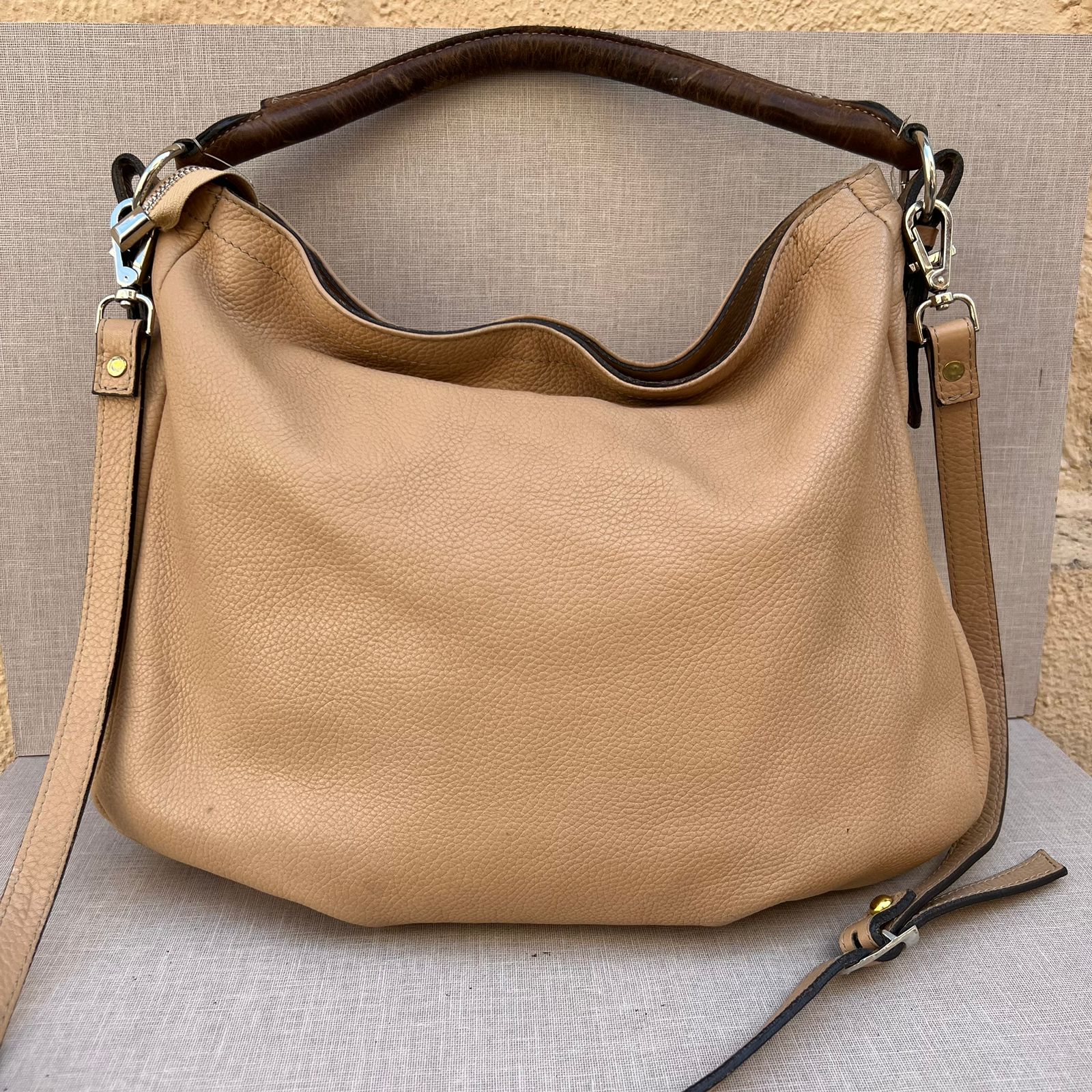 Tan Leather Shoulder Bag