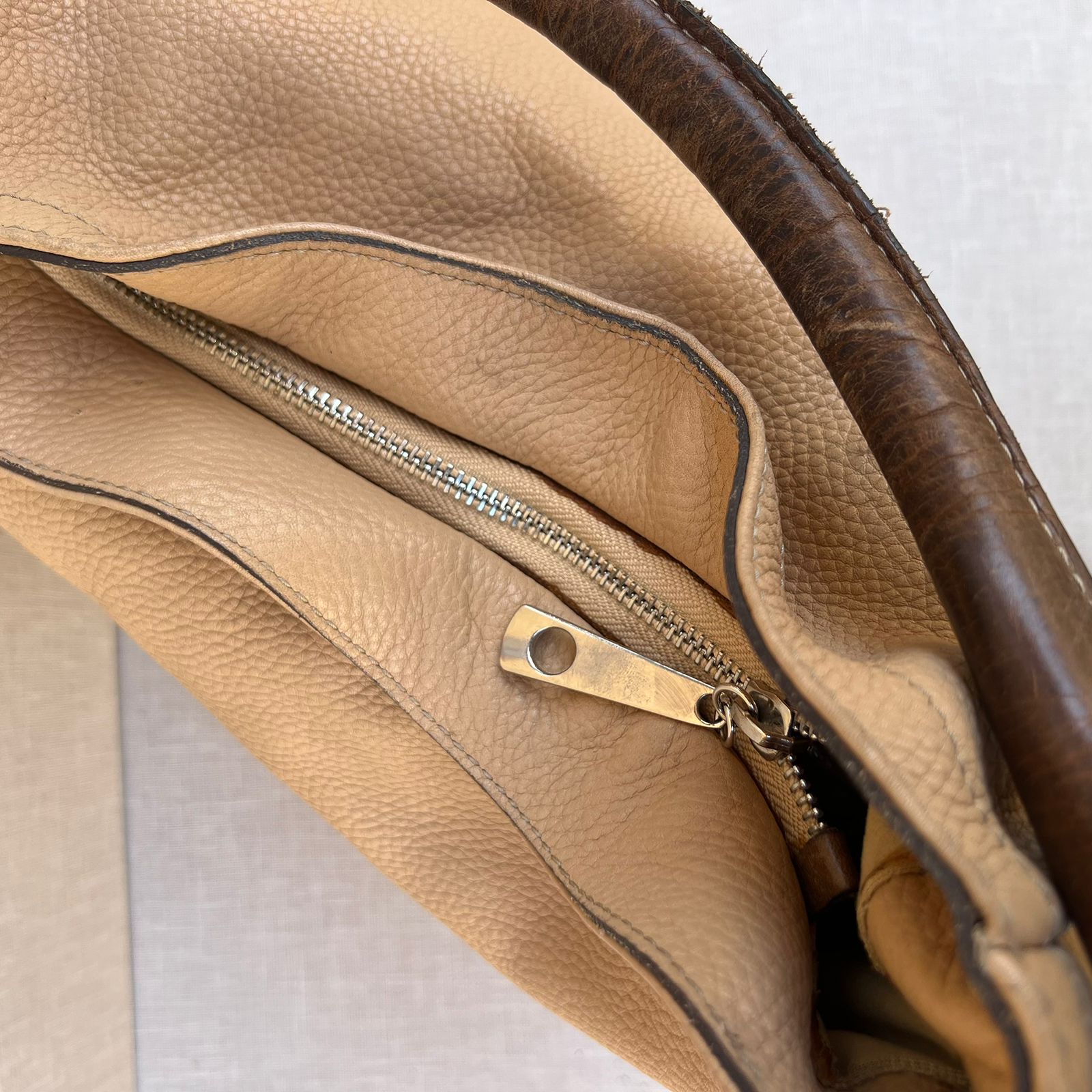 Tan Leather Shoulder Bag
