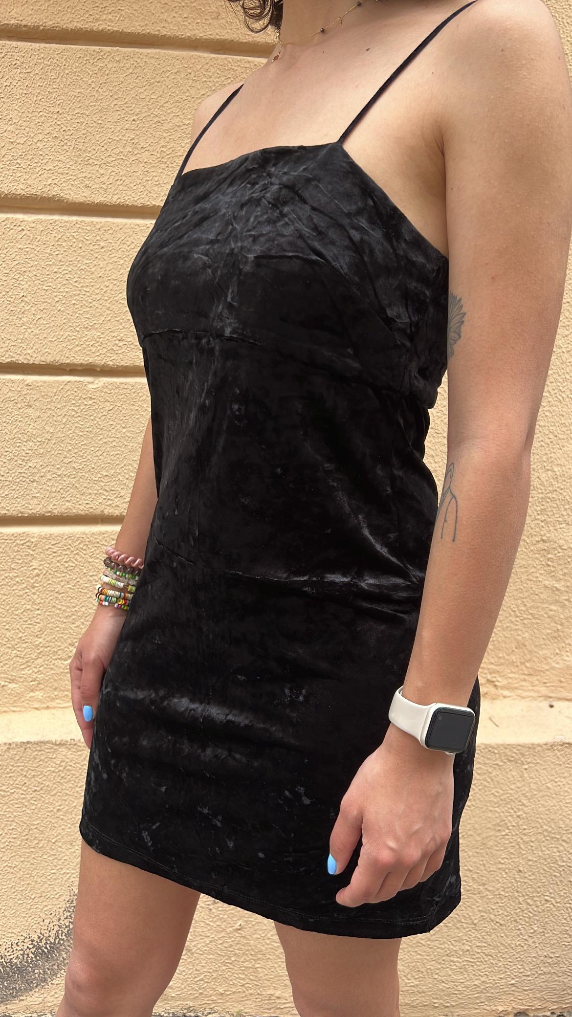 Crushed Velvet Mini Dress