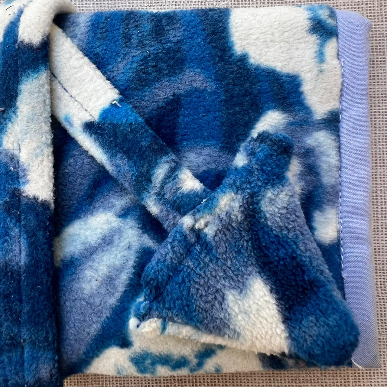 Blue Fleece Floral Tobacco Pouch