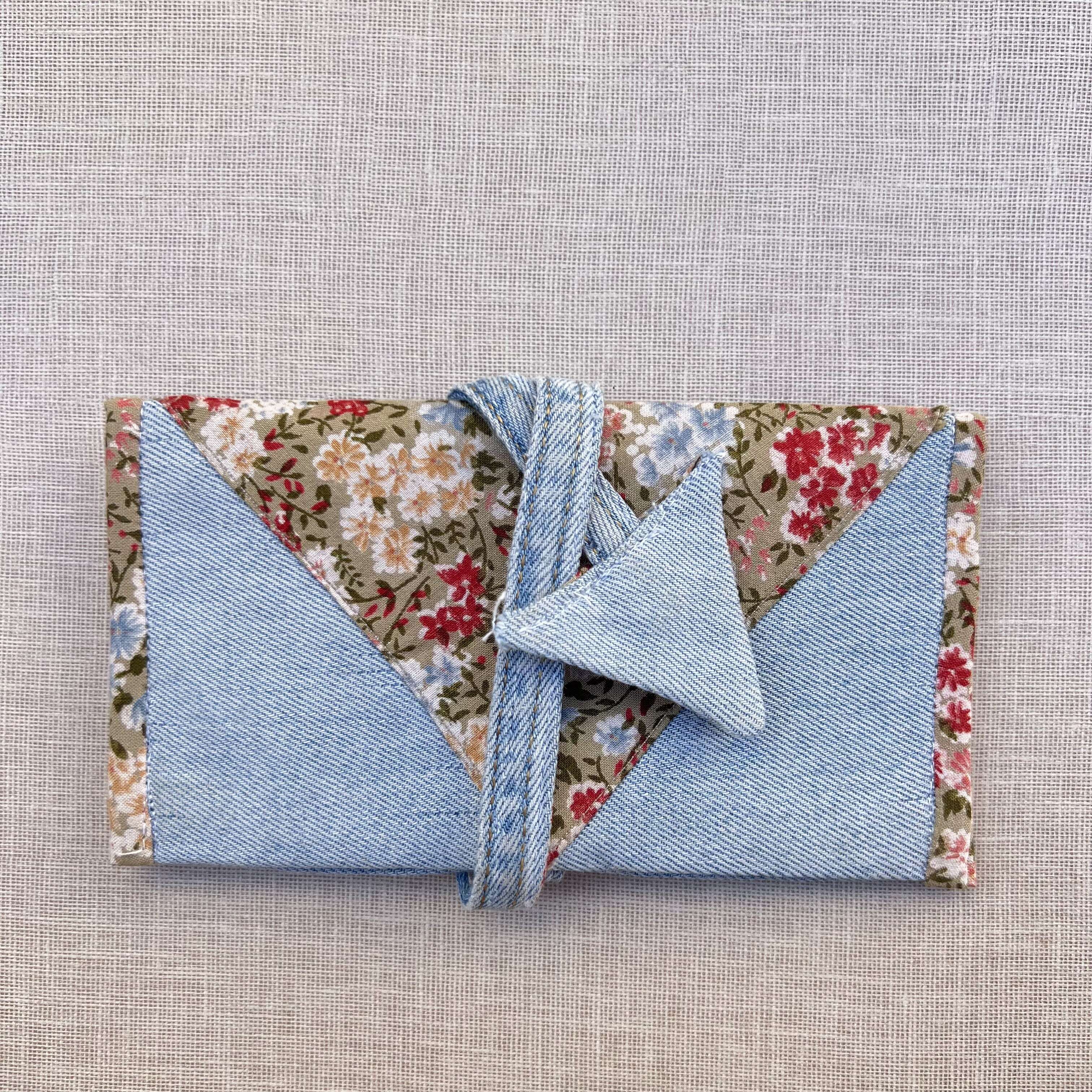 Patchwork Floral & Light Denim Tobacco Pouch