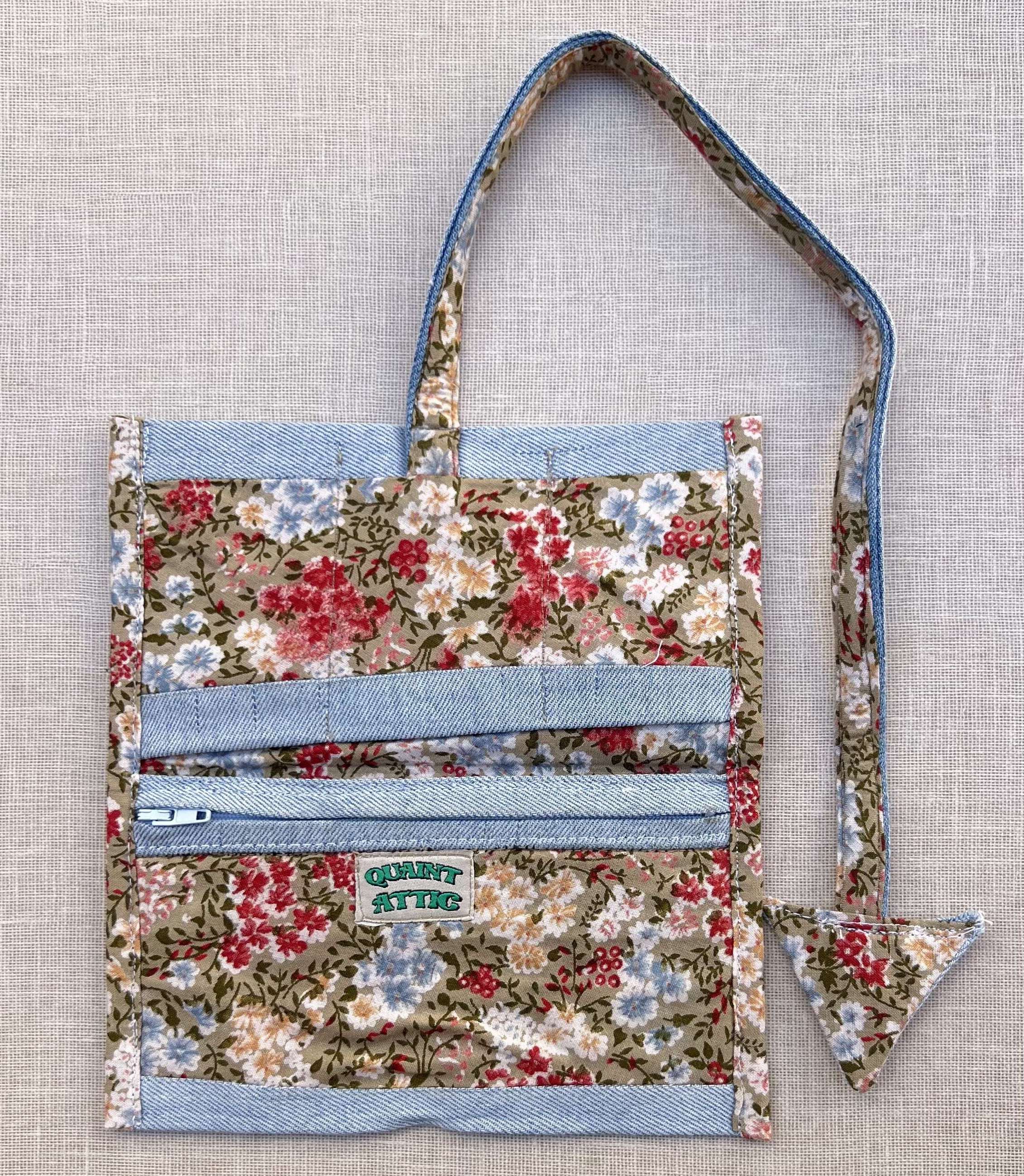 Patchwork Floral & Light Denim Tobacco Pouch