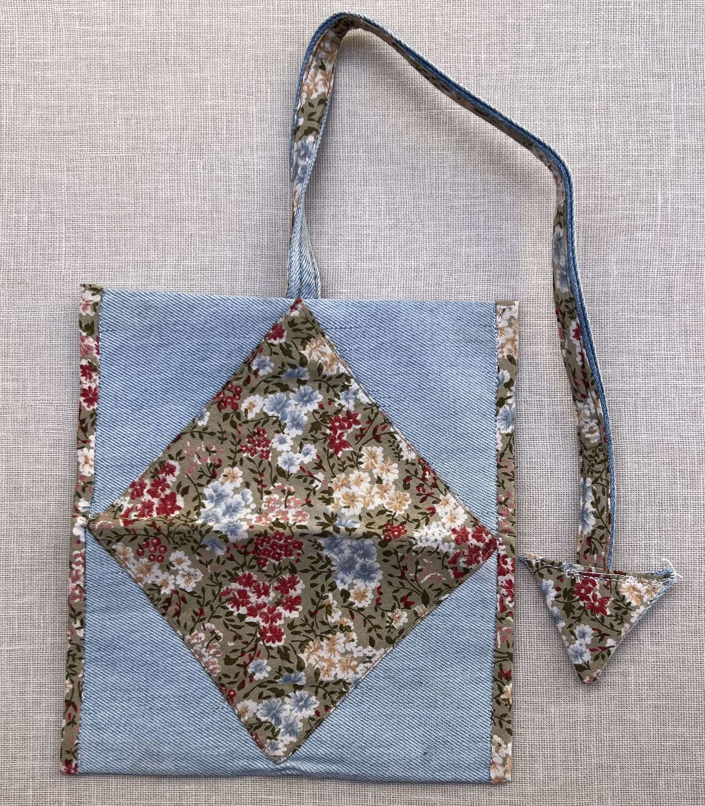 Patchwork Floral & Light Denim Tobacco Pouch