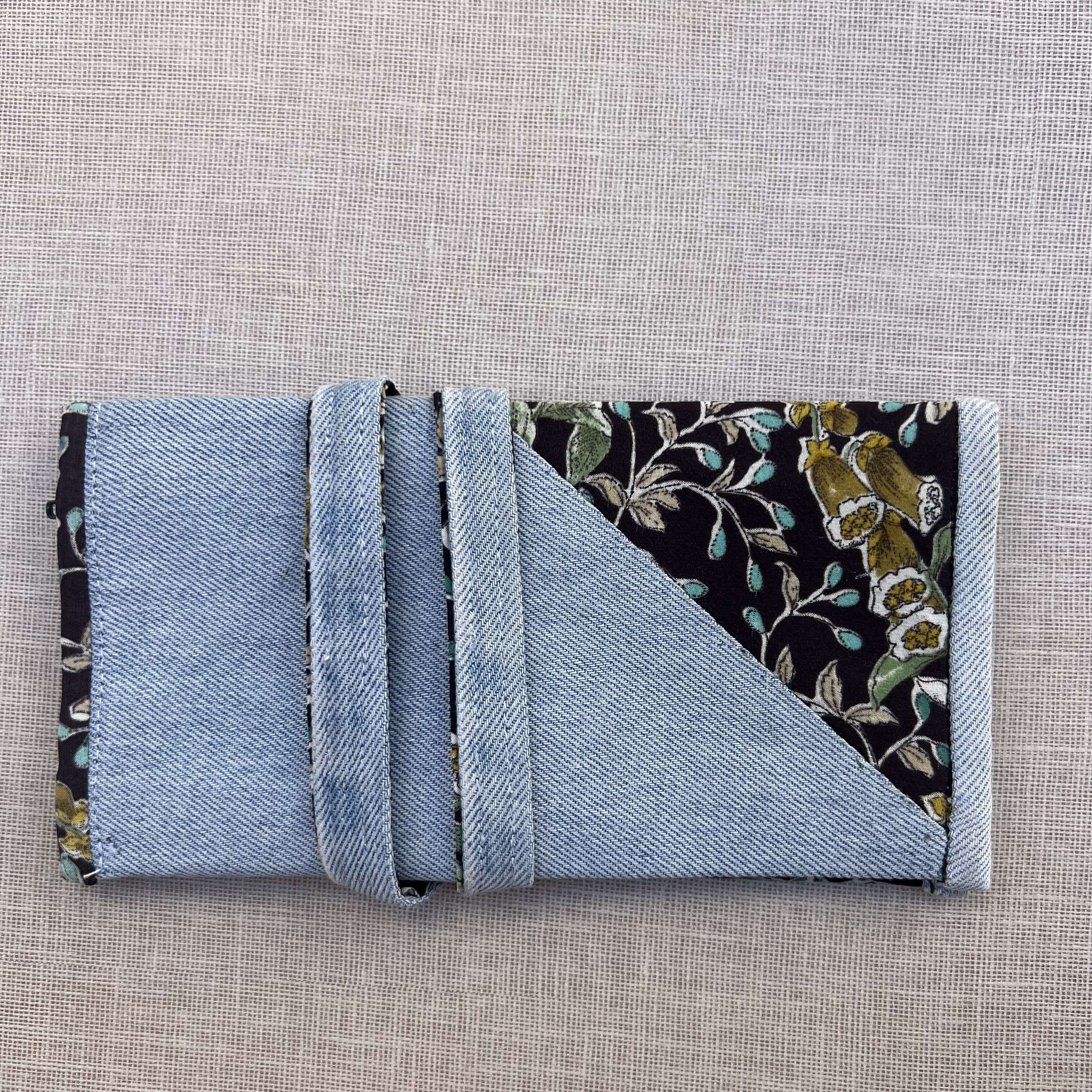 Patchwork Floral Denim Tobacco Pouch