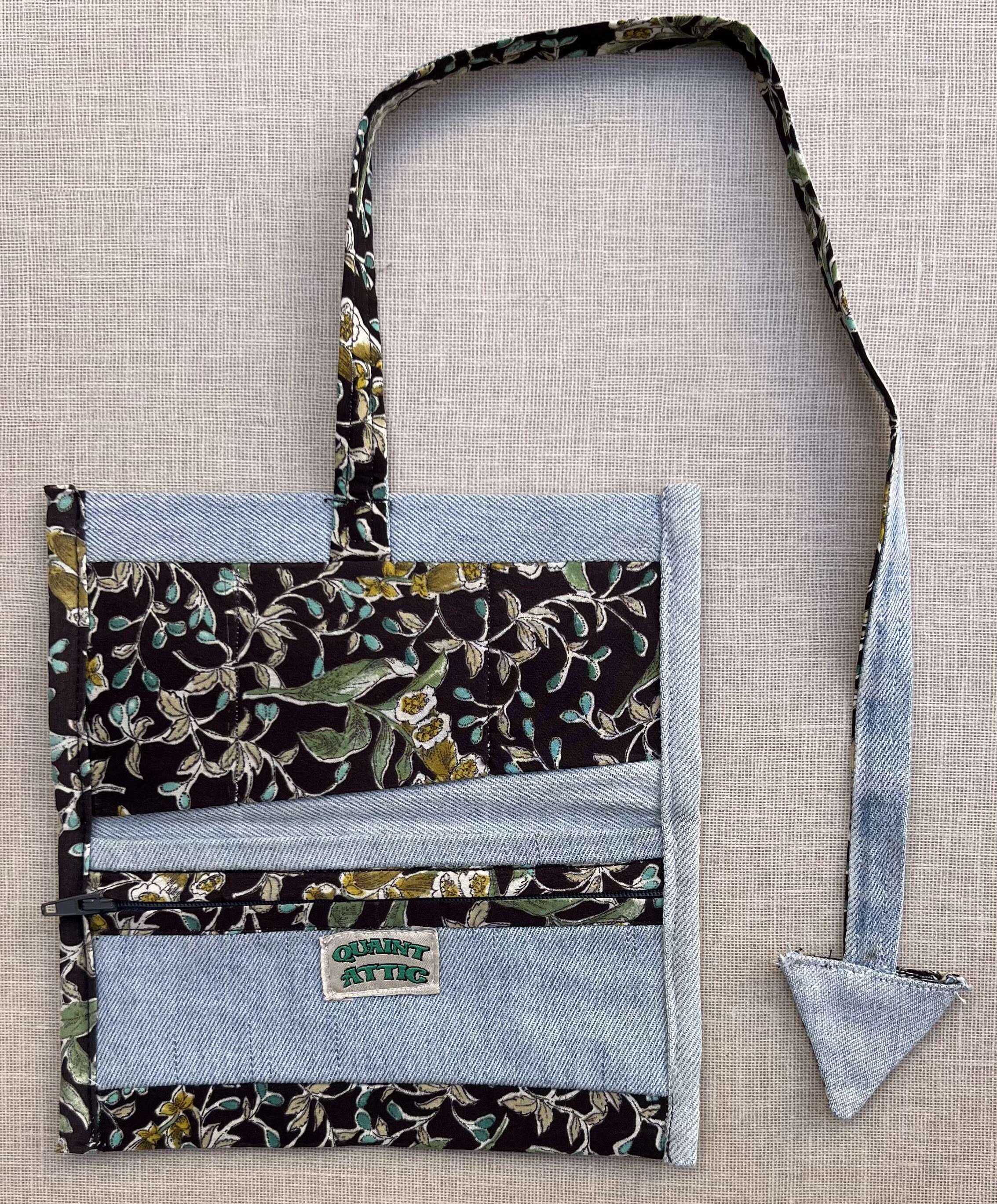 Patchwork Floral Denim Tobacco Pouch