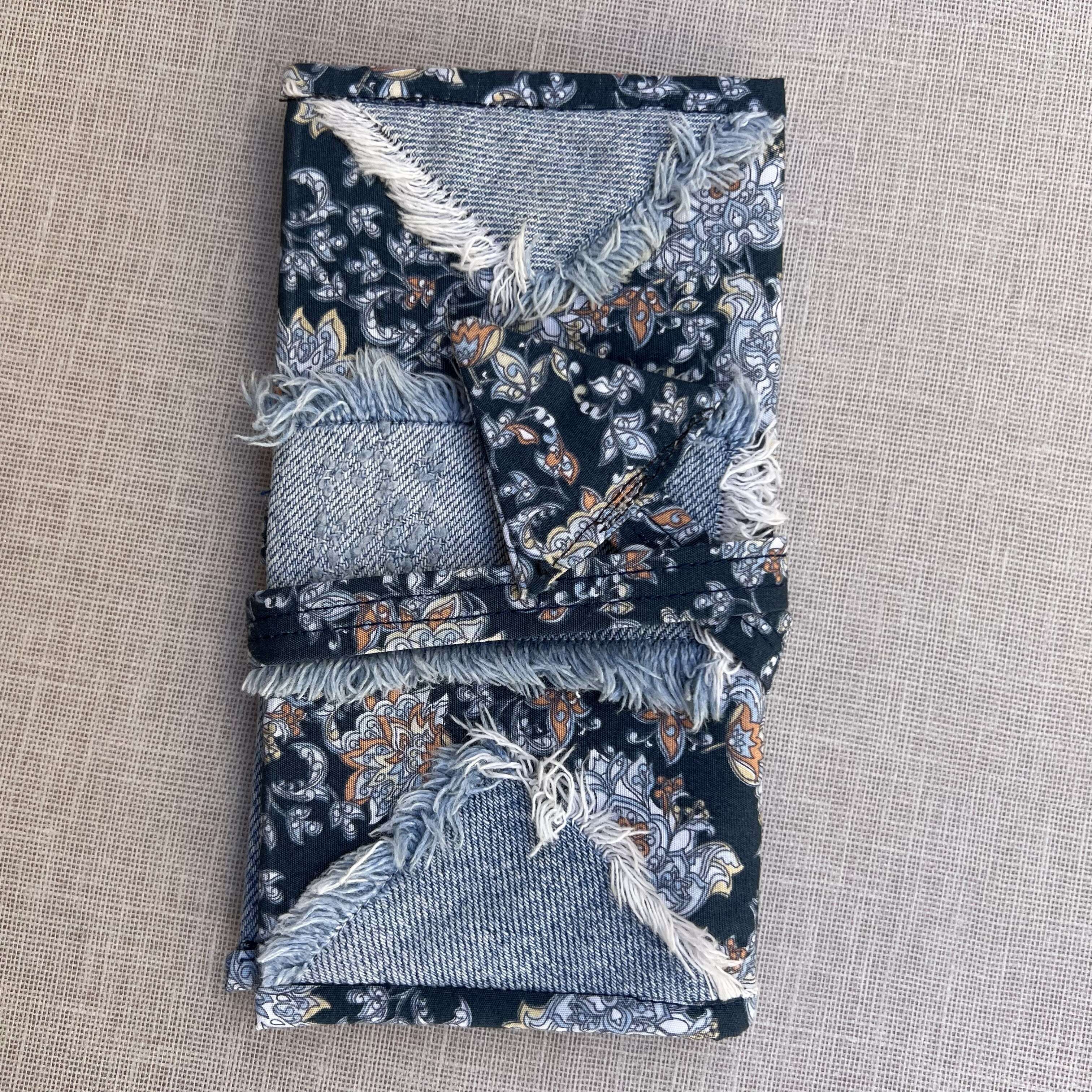 Dark Floral and Denim Tobacco Pouch