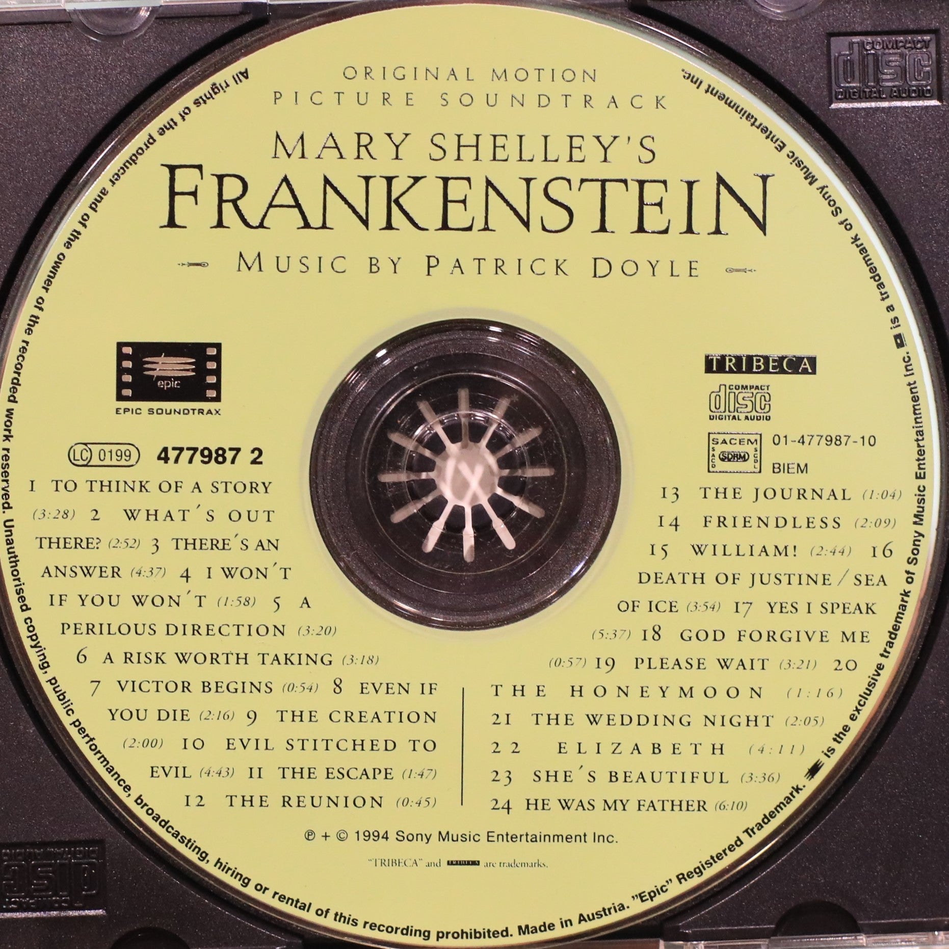 Mary Shelley's Frankenstein (Original Motion Picture Soundtrack)
