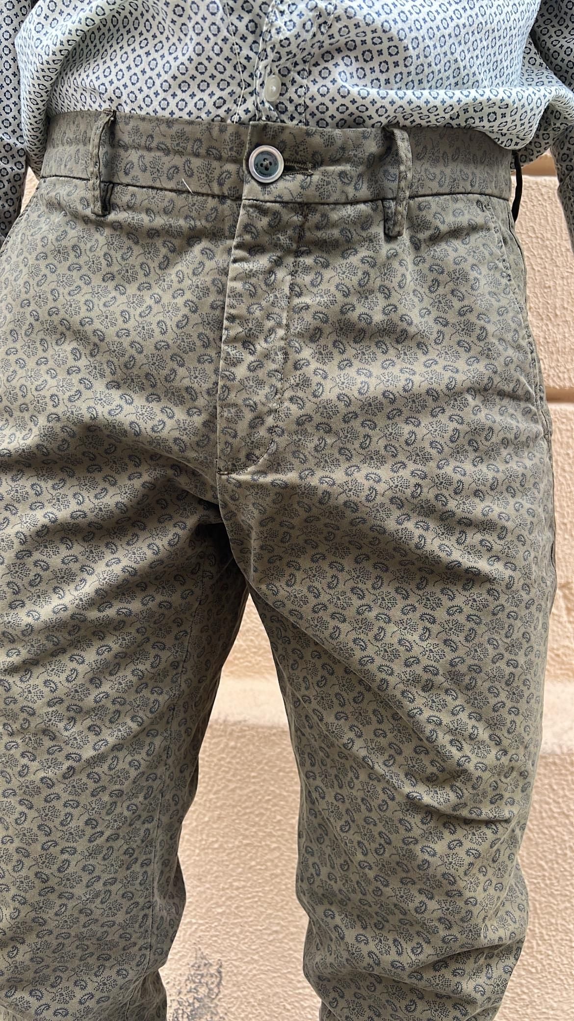 Green Paisley Pattern Trousers