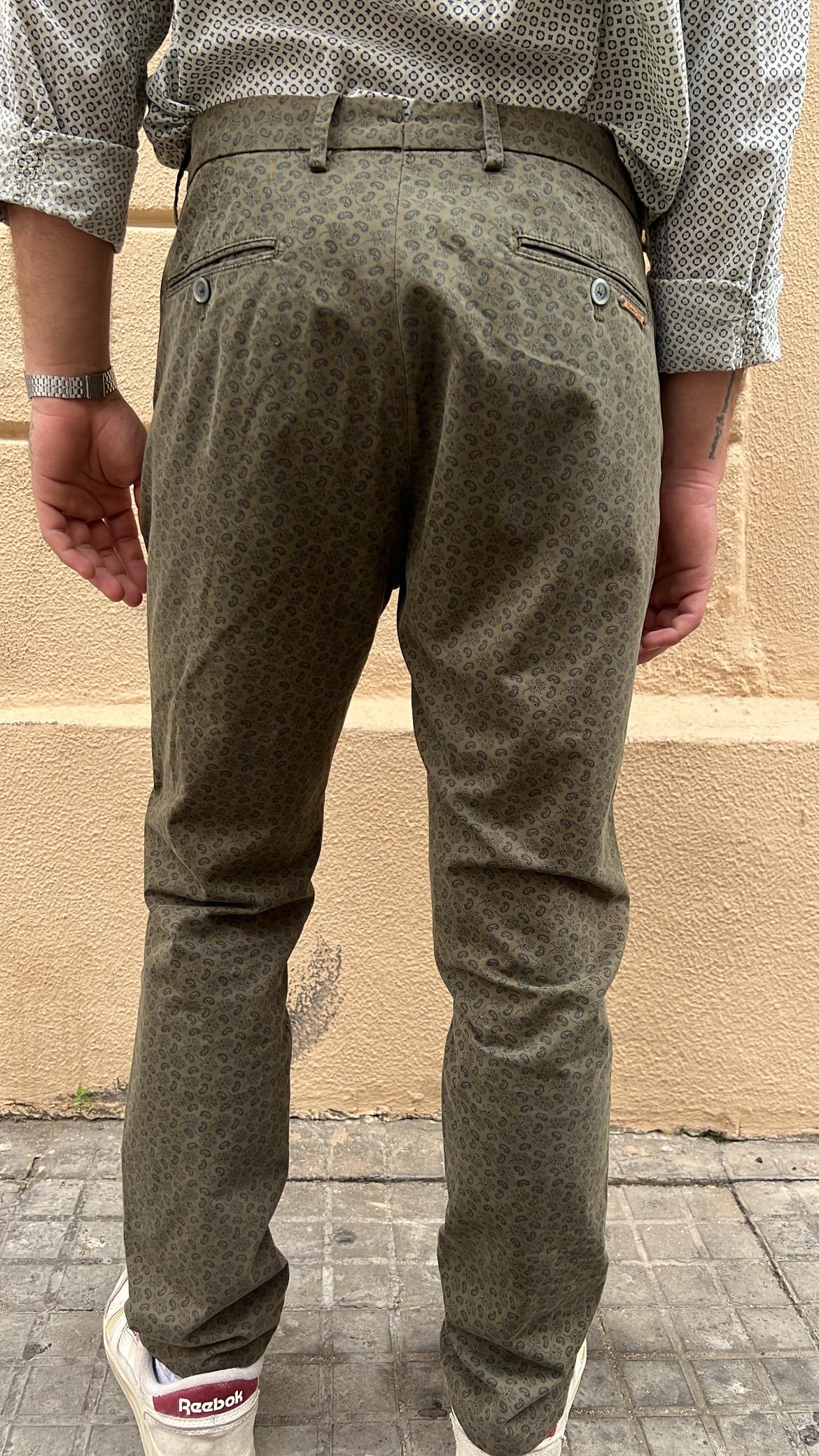 Green Paisley Pattern Trousers