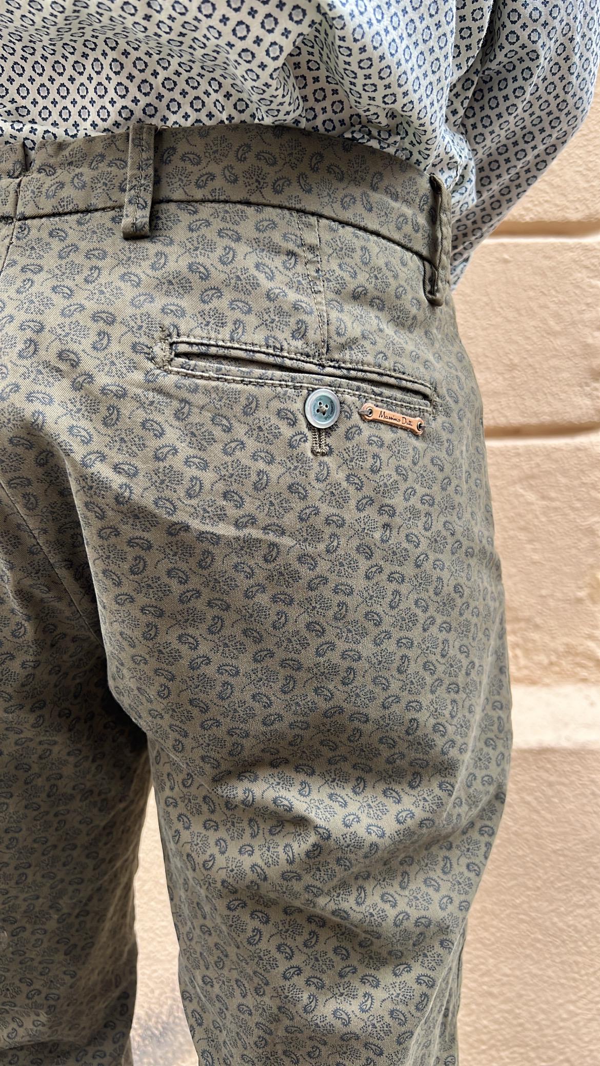 Green Paisley Pattern Trousers