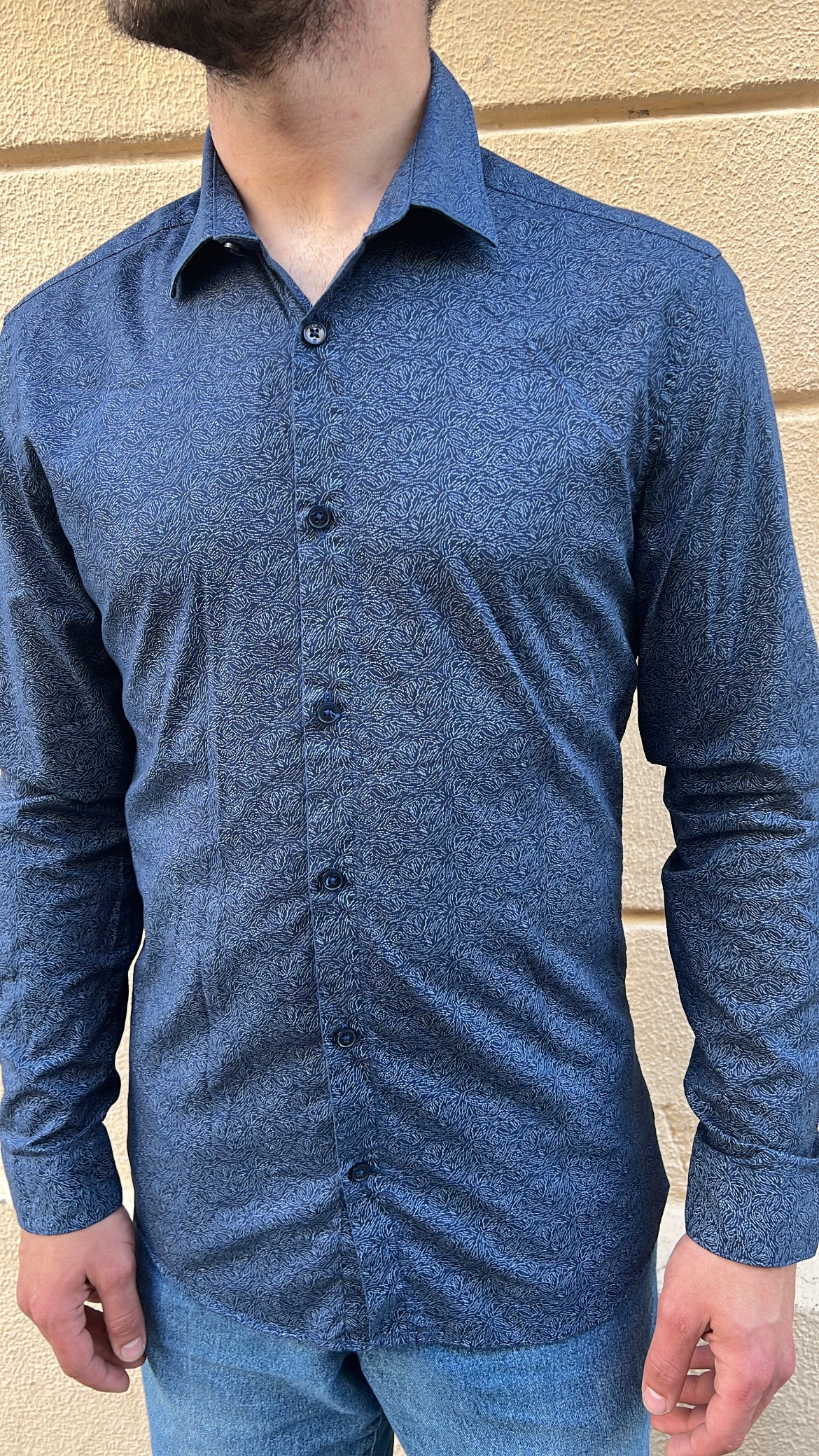 Abstract Swirl Print Shirt