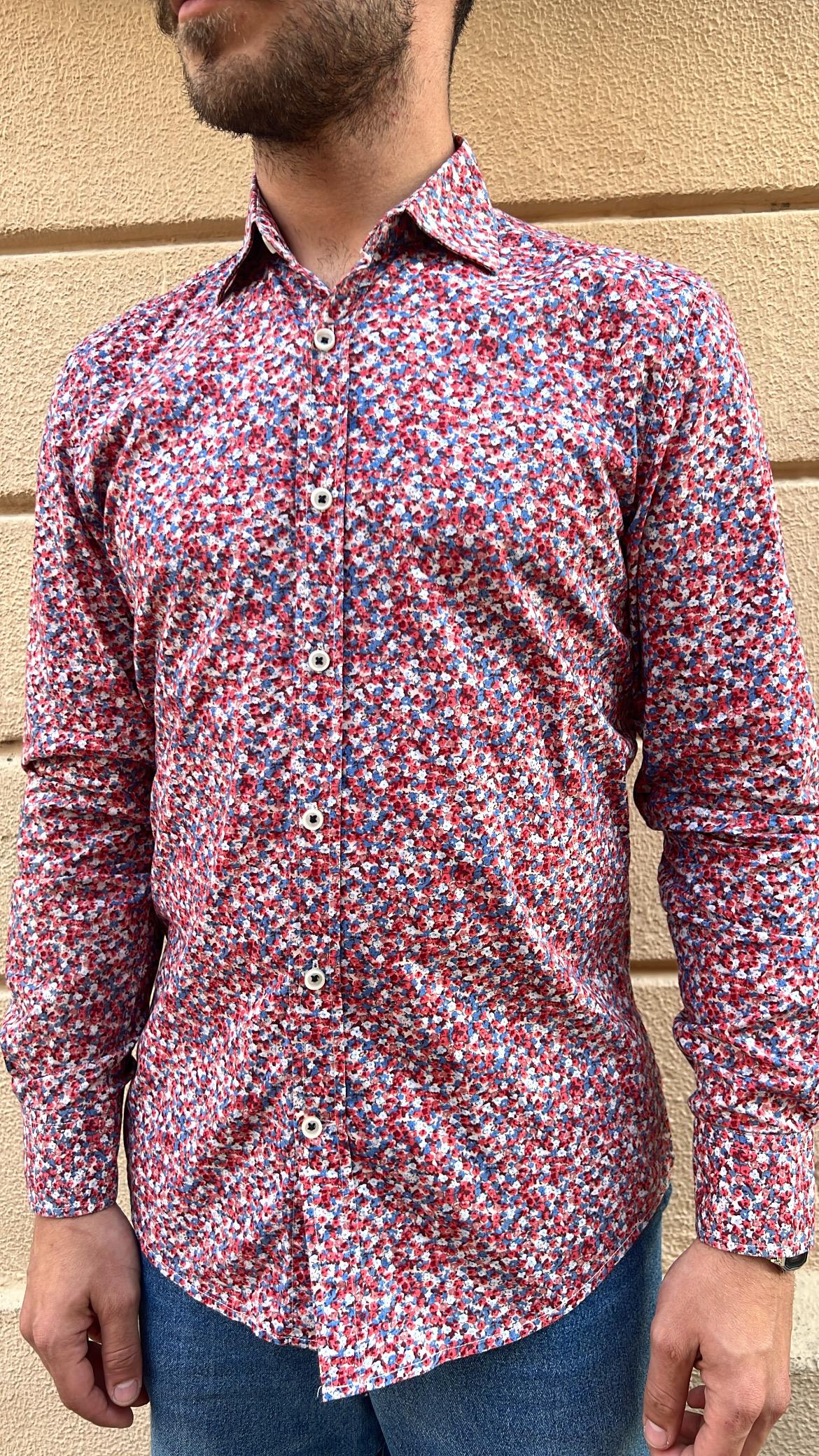 Micro Floral Print Shirt