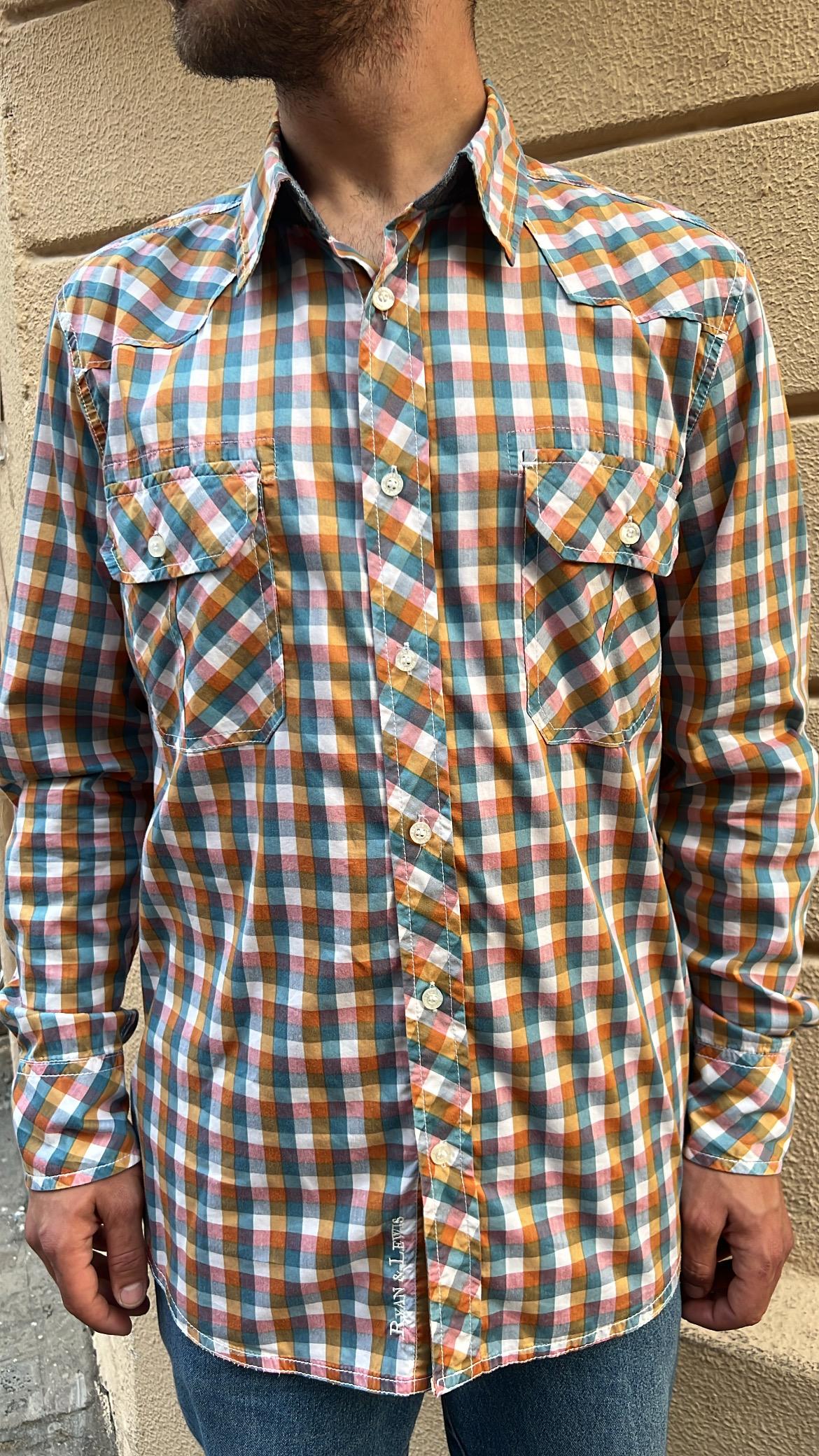 Multi-Color Plaid Western Shirt