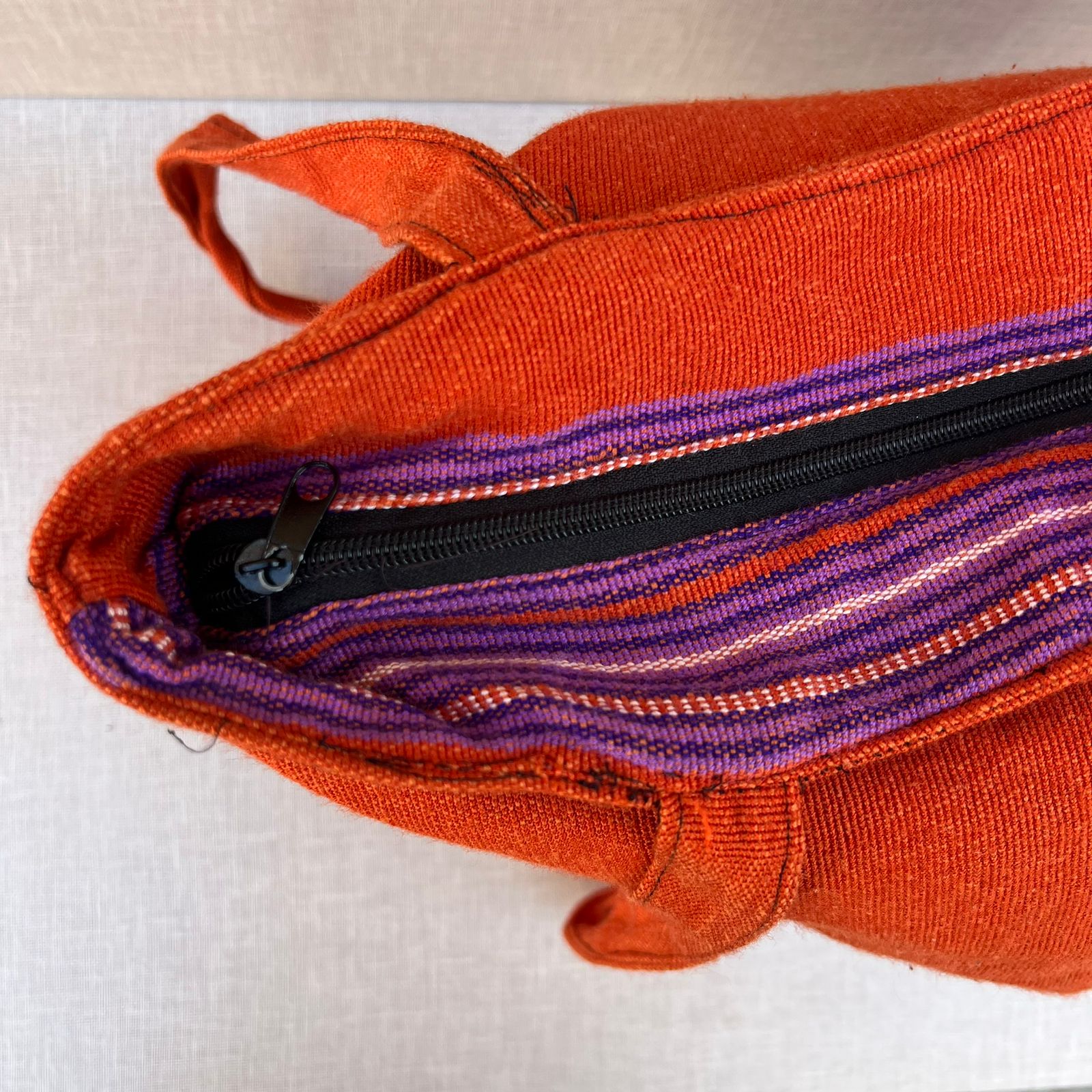Woven Orange Tote Bag