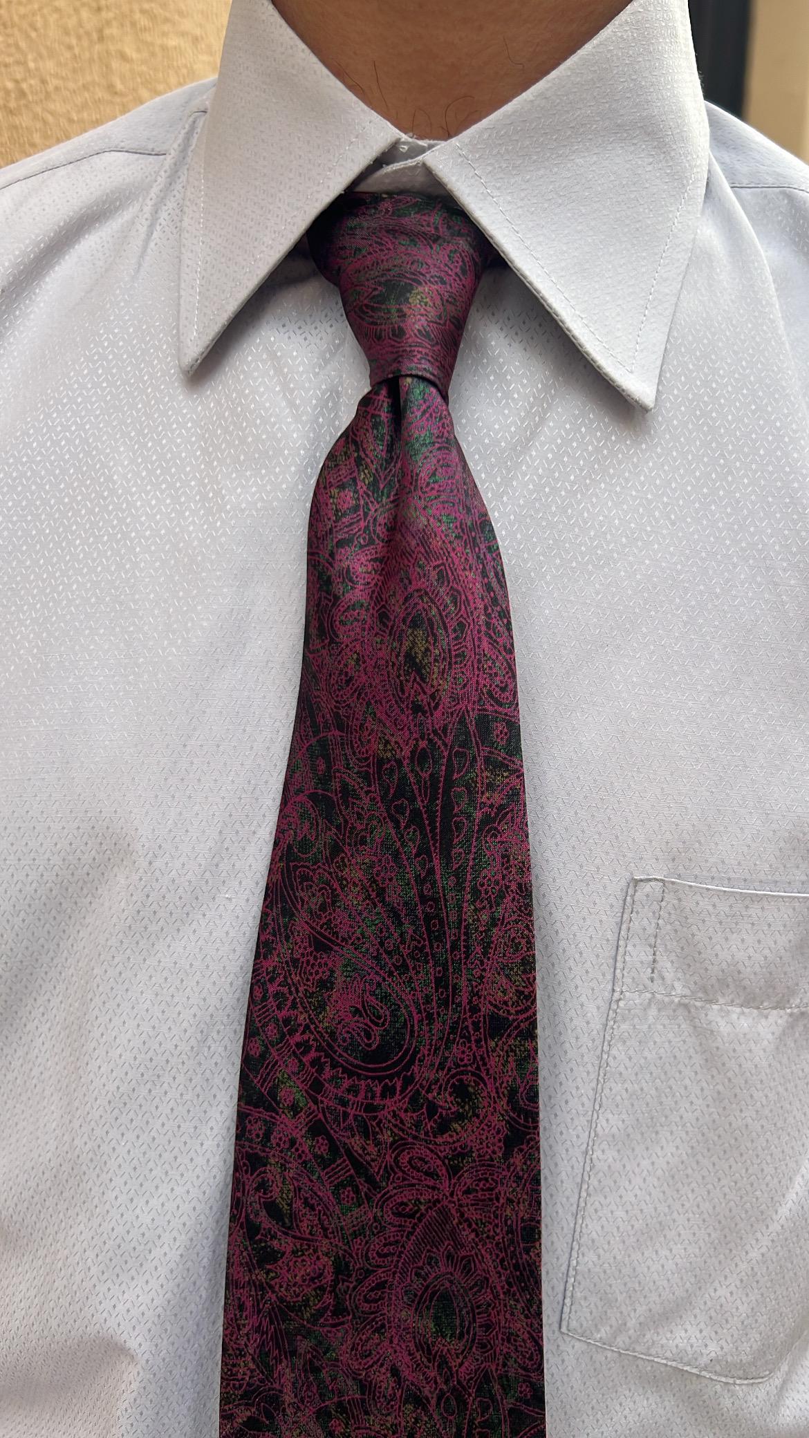 Purple and Green Tie Paisley