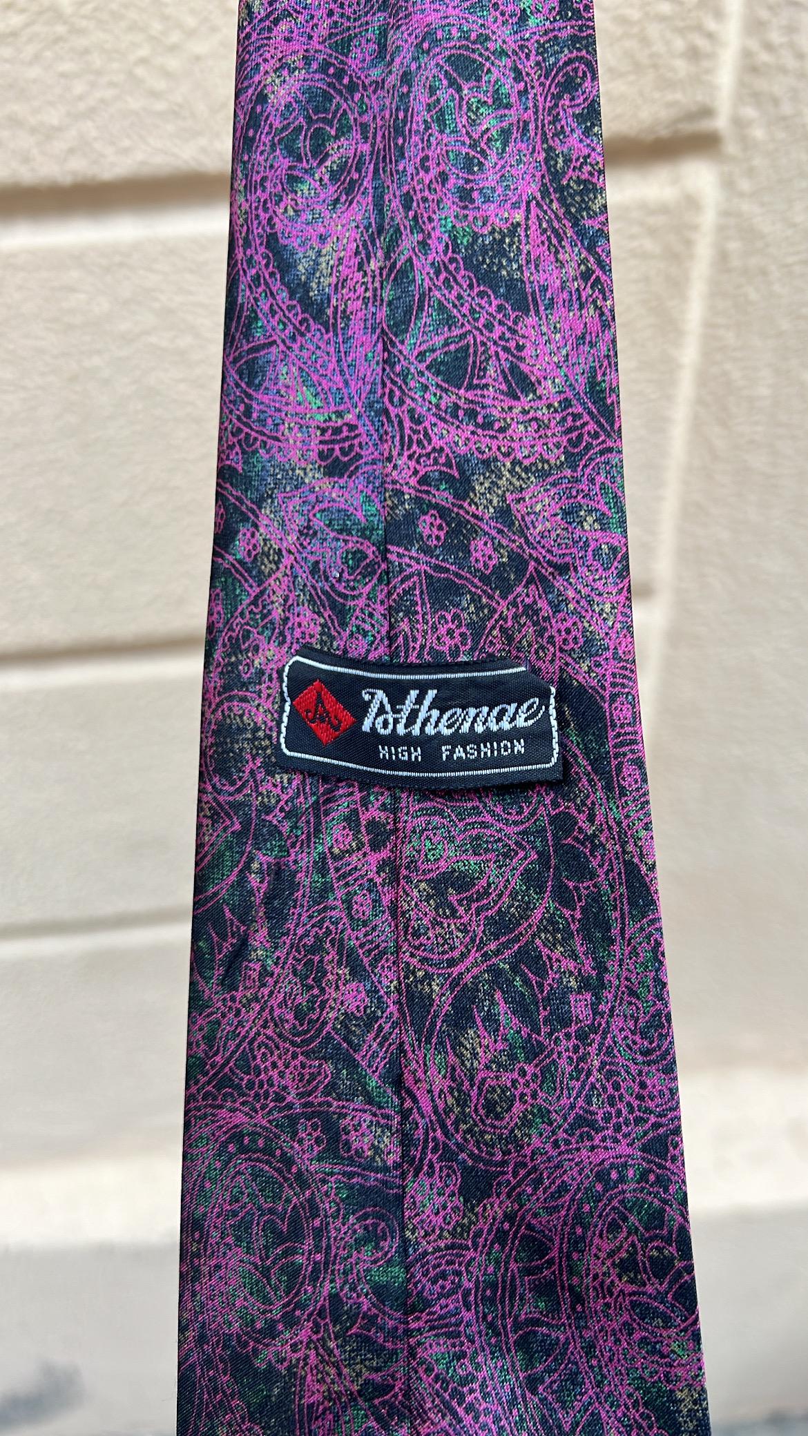 Purple and Green Tie Paisley