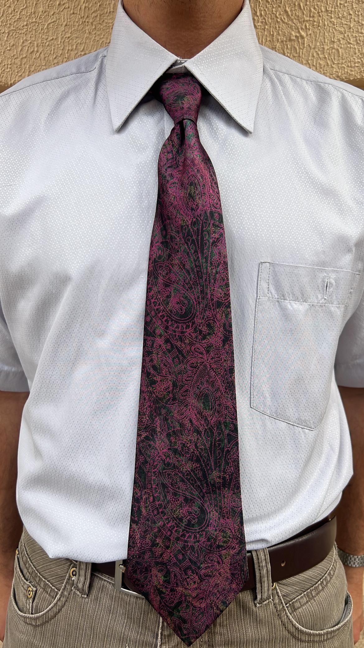 Purple and Green Tie Paisley