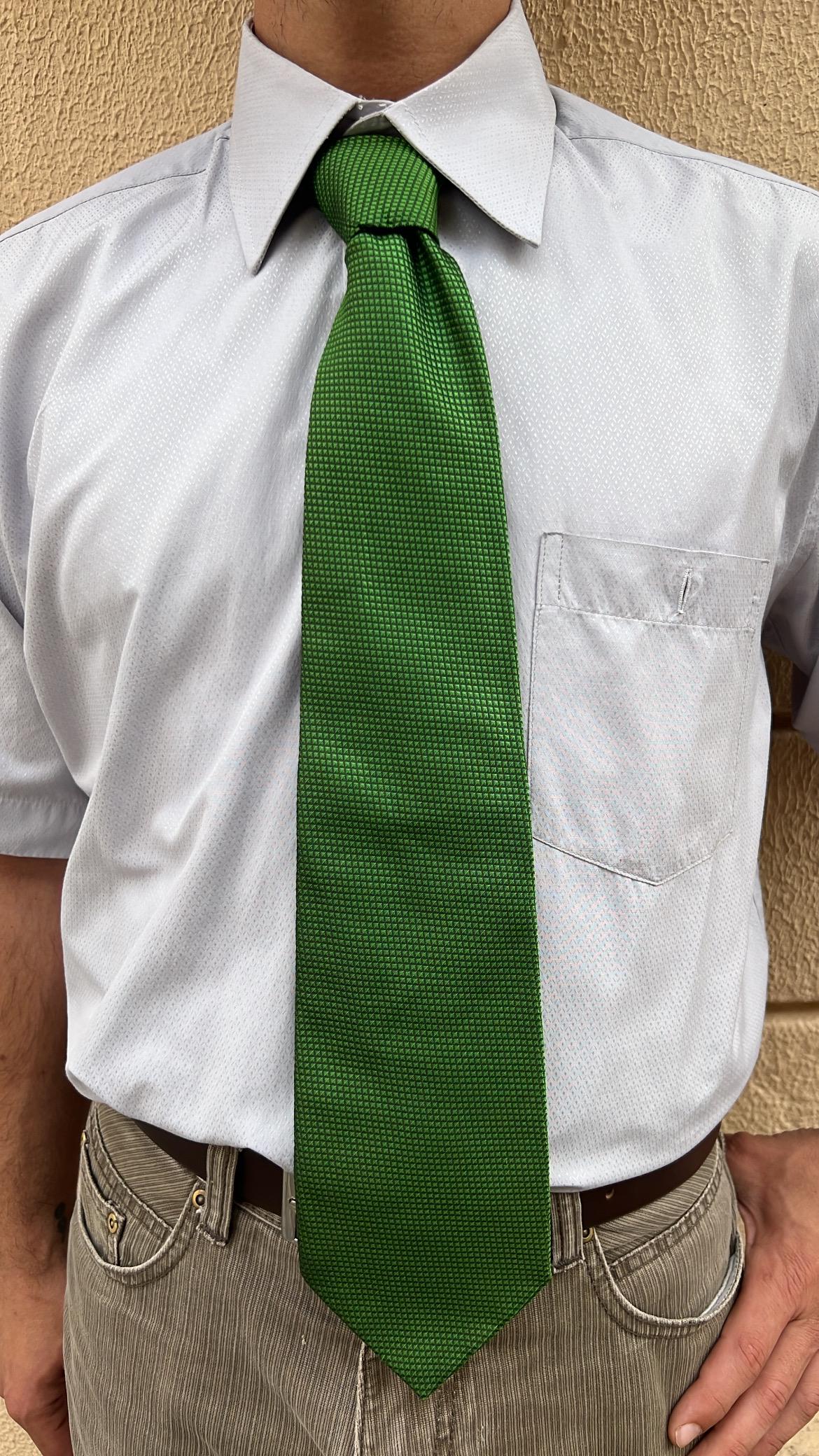 Vintage Green Textured Tie