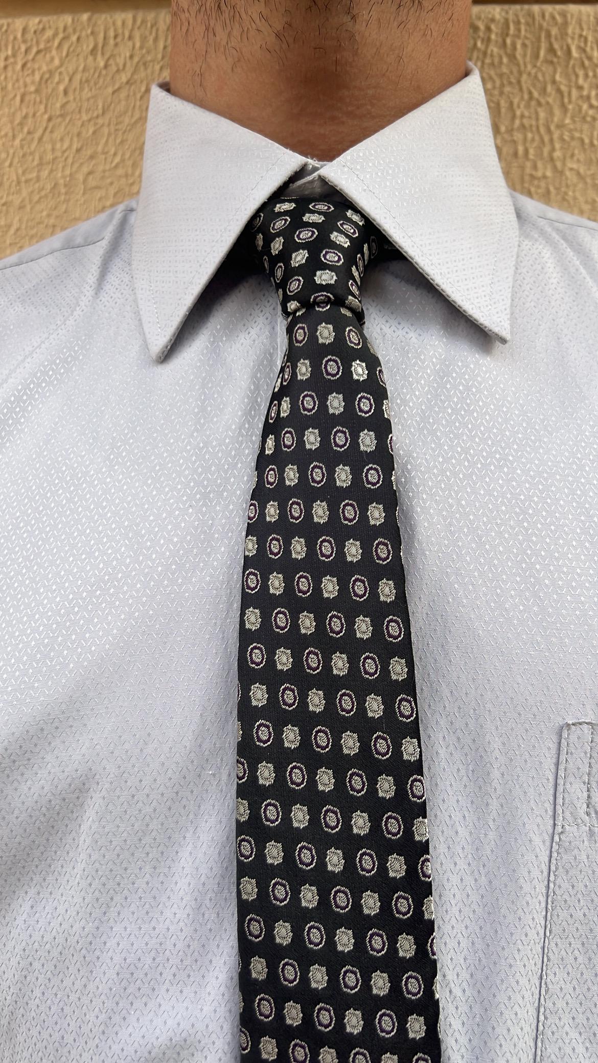 Black Dotted Tie