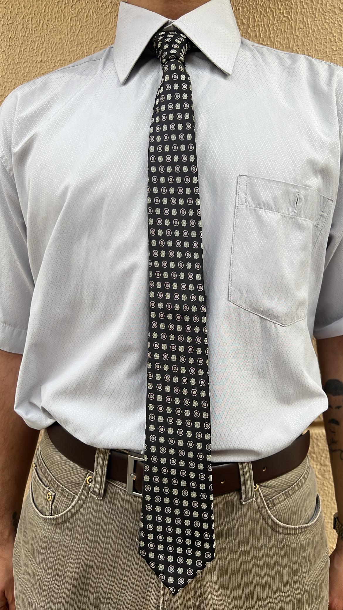 Black Dotted Tie
