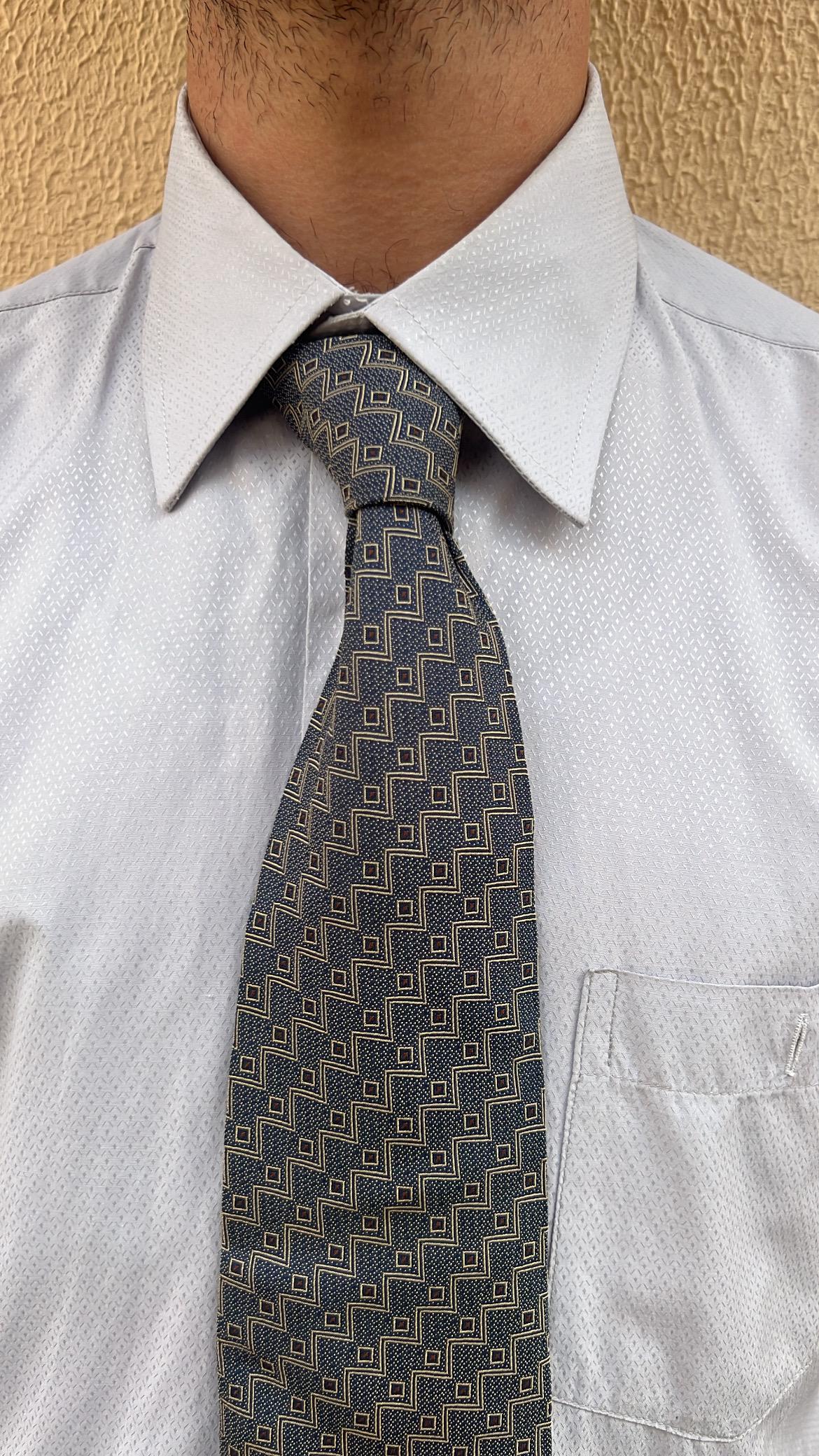 Grey Geometric Tie
