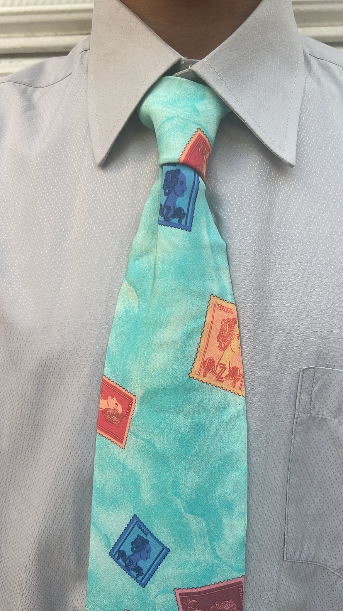 Stamp Print Necktie