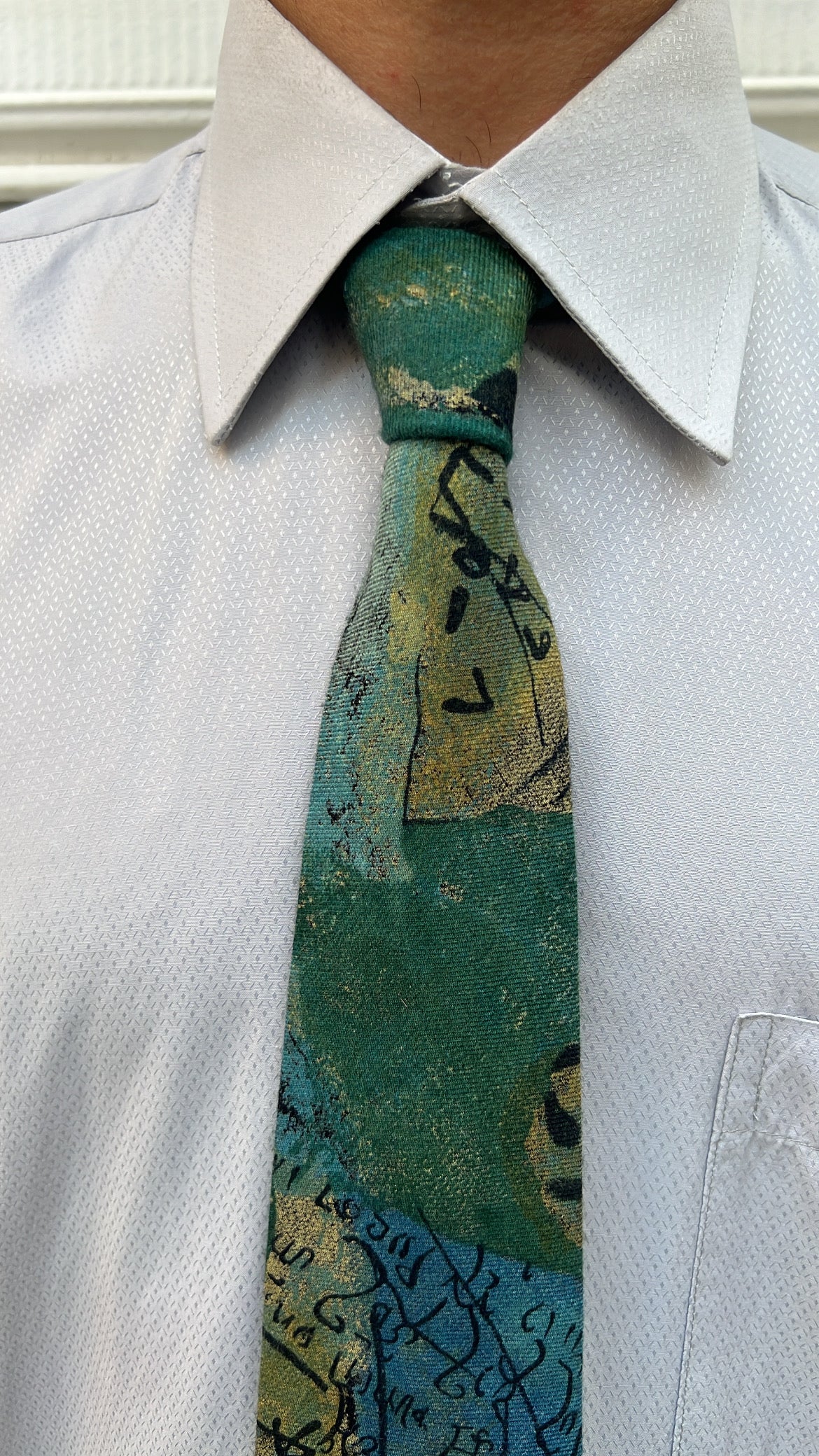 Playboy Abstract Green Tie