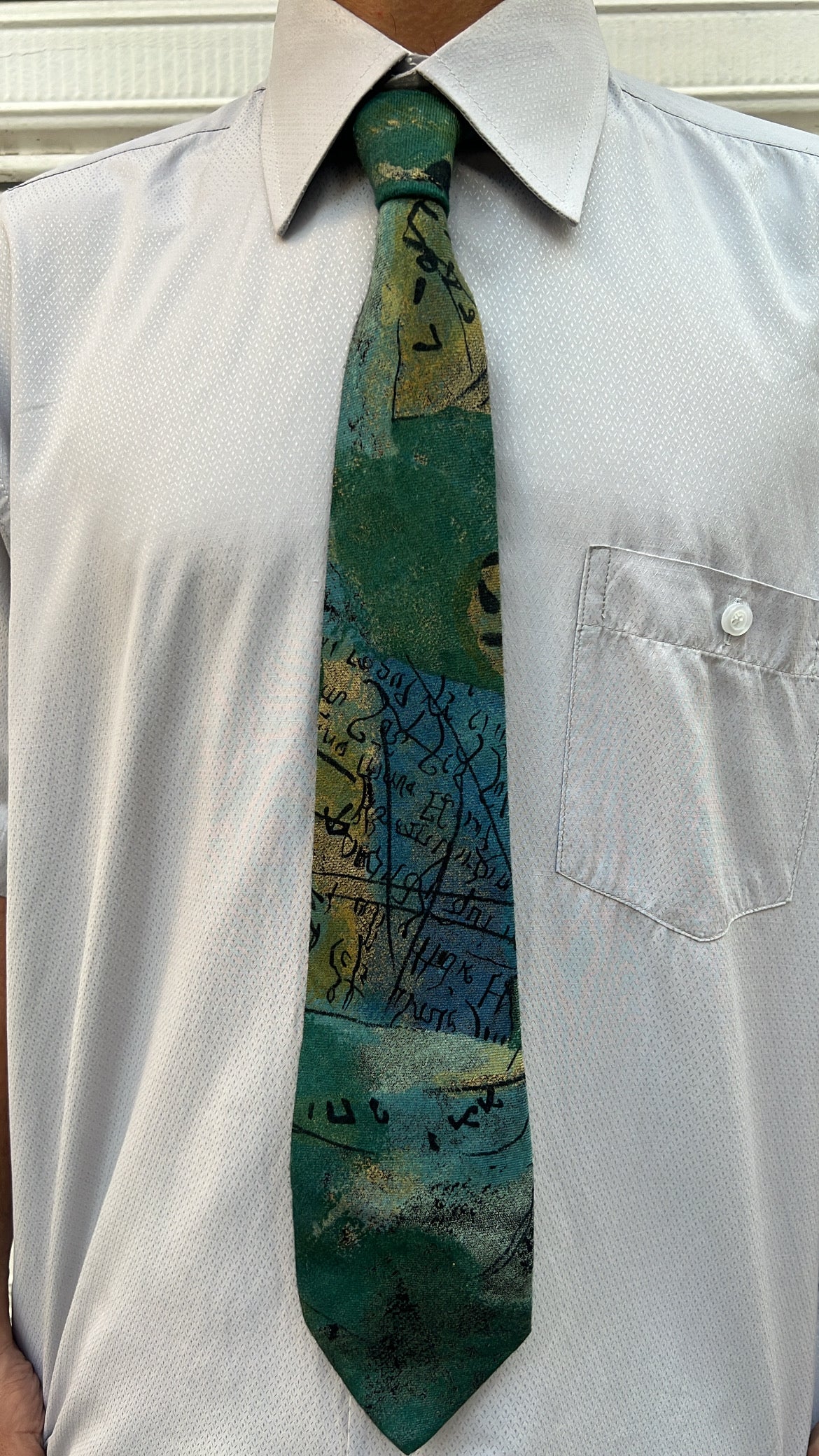 Playboy Abstract Green Tie