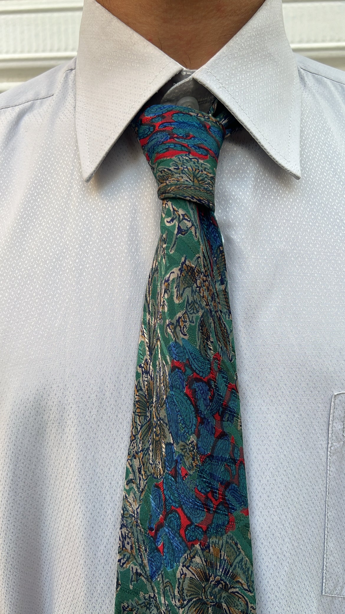 Vintage Abstract Green Tie