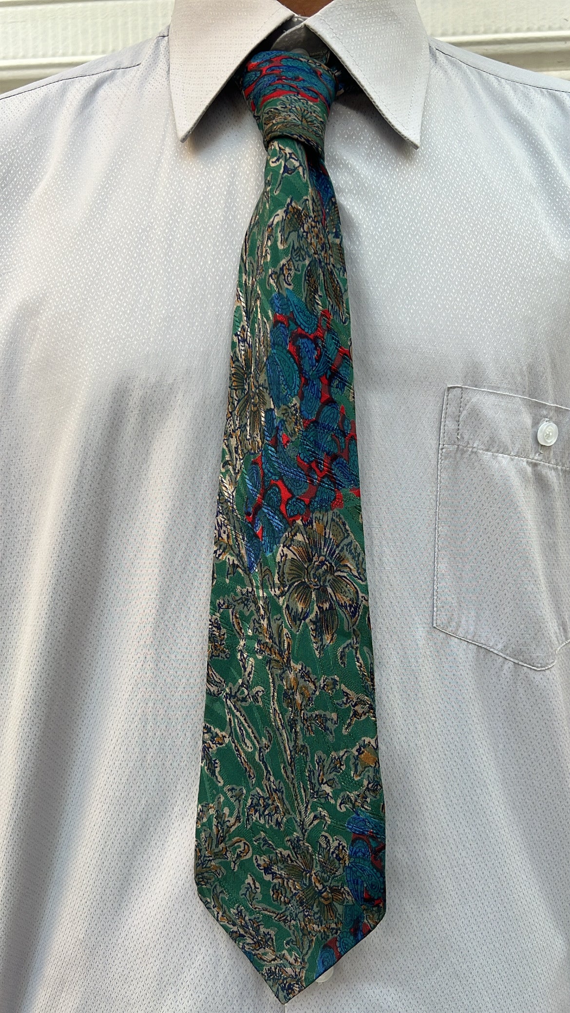 Vintage Abstract Green Tie