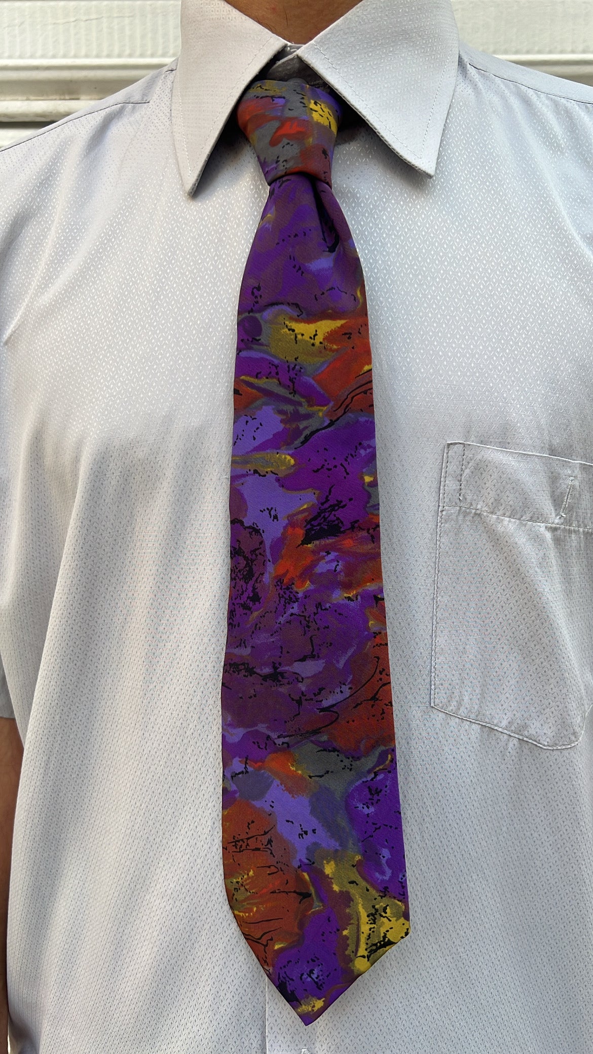 Purple Abstract Necktie