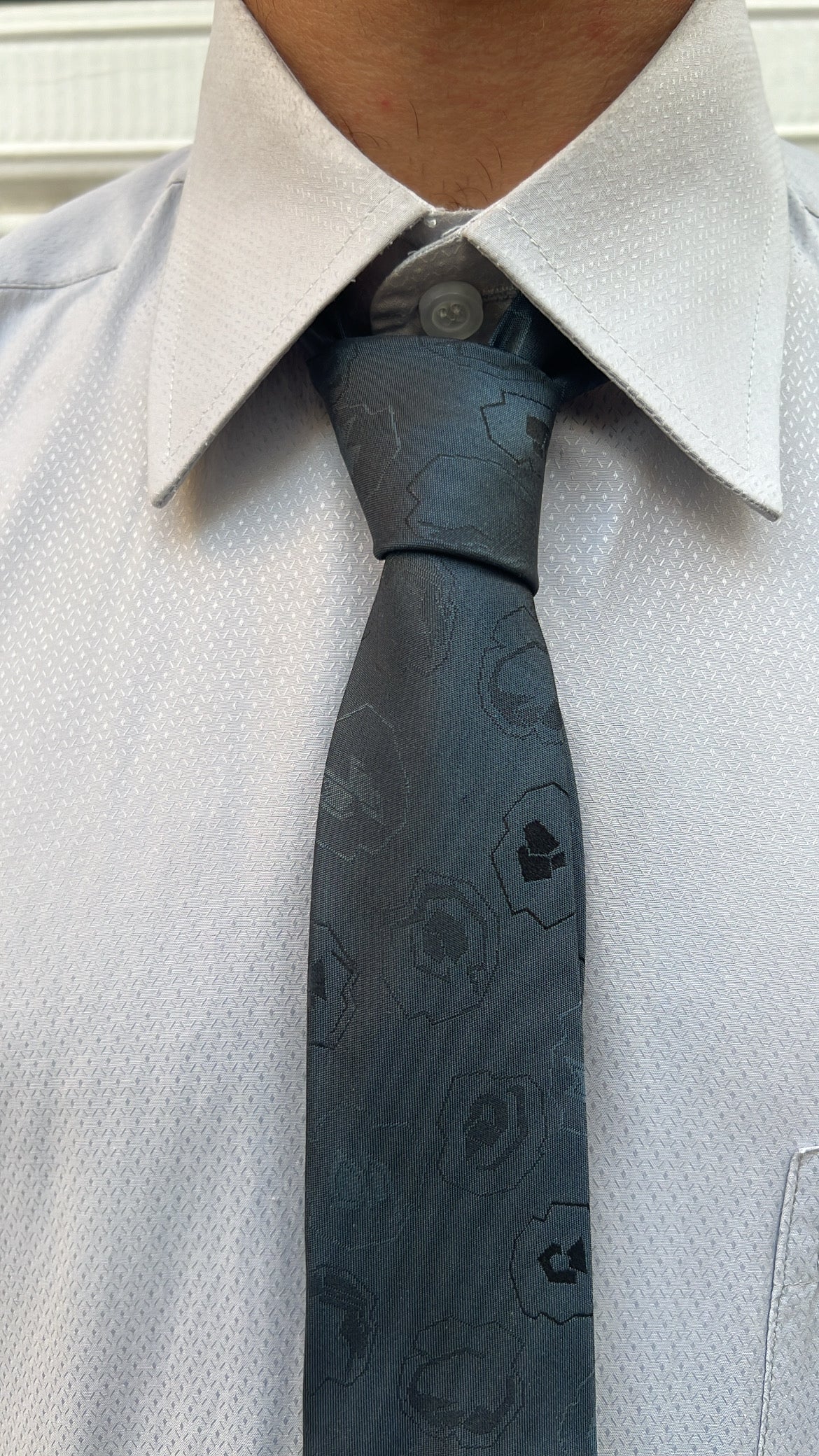 Charcoal Gray Floral Necktie