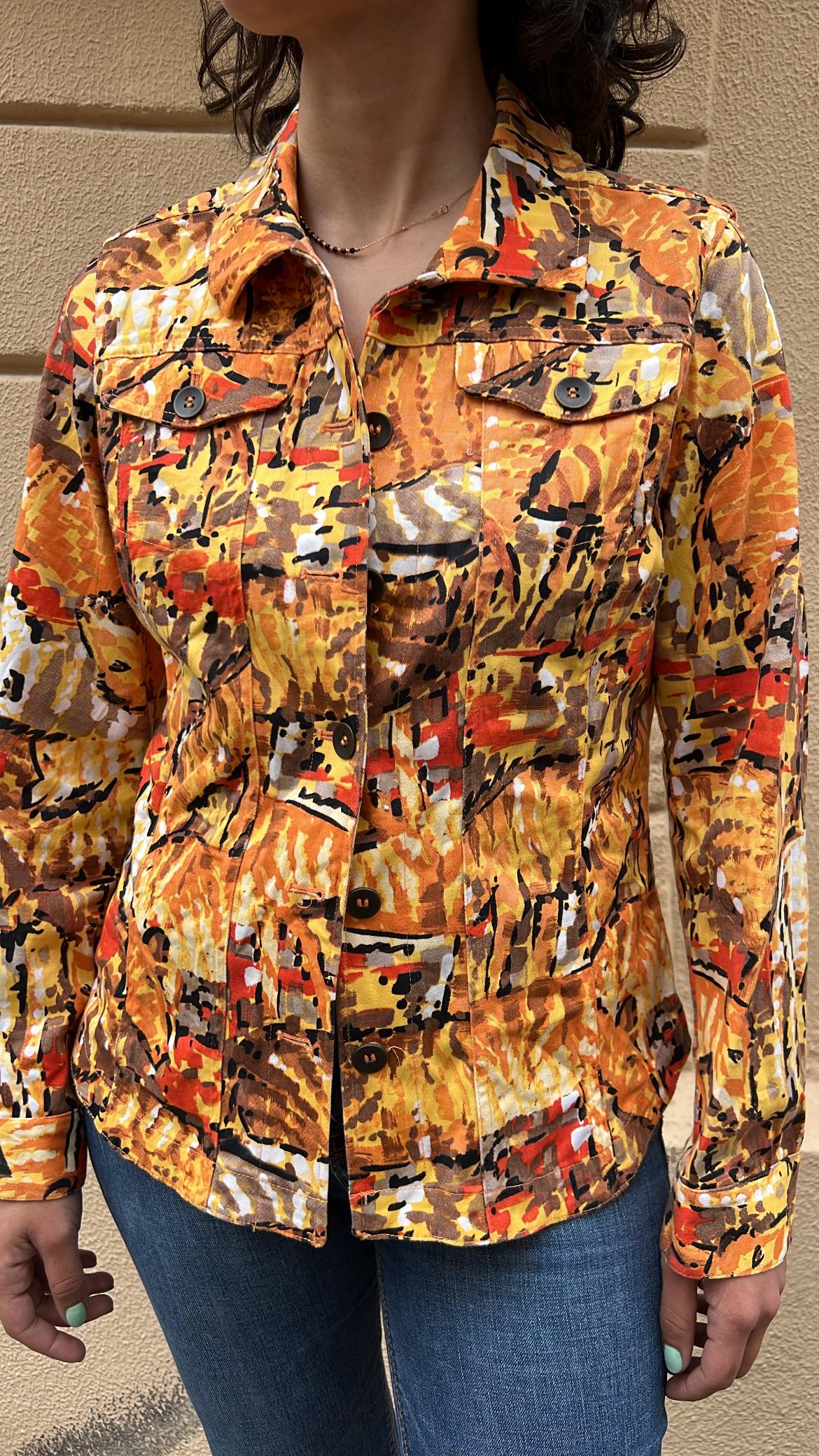 Abstract Denim Jacket