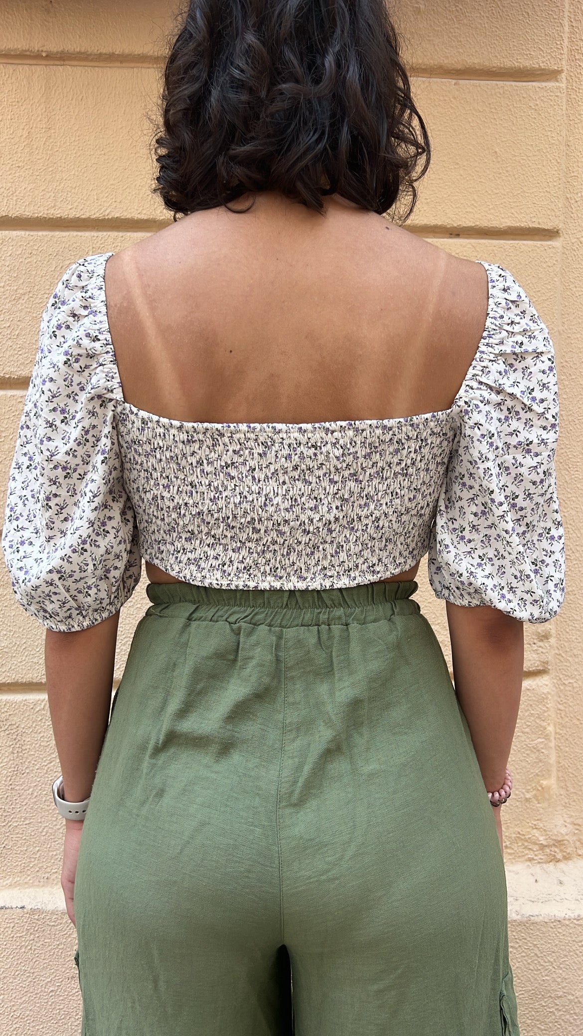 Lilac Floral Crop Top