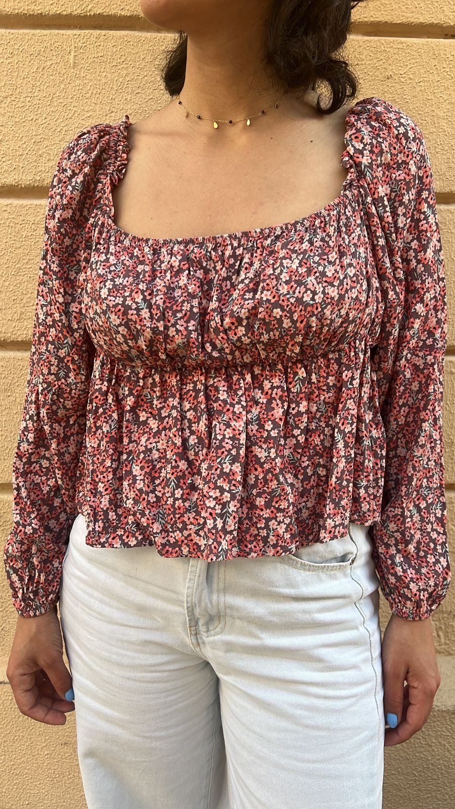 Floral Off-the-Shoulder Blouse