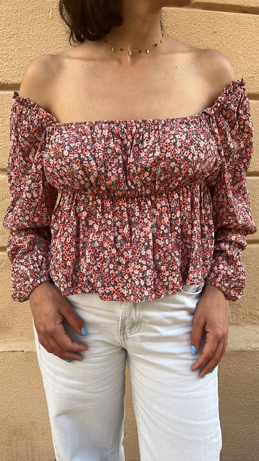 Floral Off-the-Shoulder Blouse