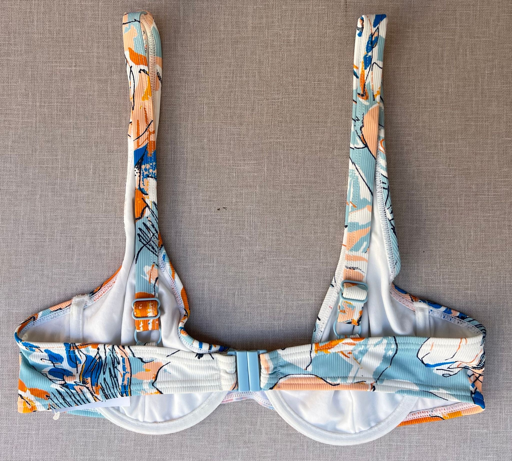 Abstract Print Underwire Bikini Top