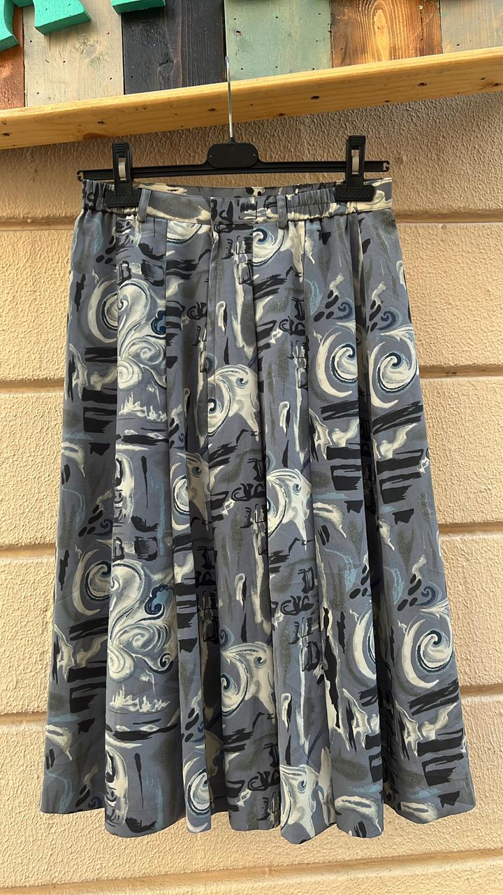 Grey Patterned Skirt
