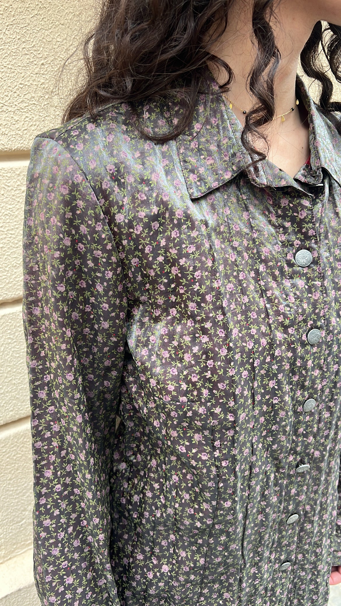 Micro Floral Long Sleeve Shirt