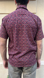 Burgundy Patterned Shirt