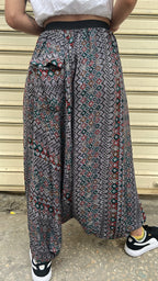 Grey Patterned Harem Pants