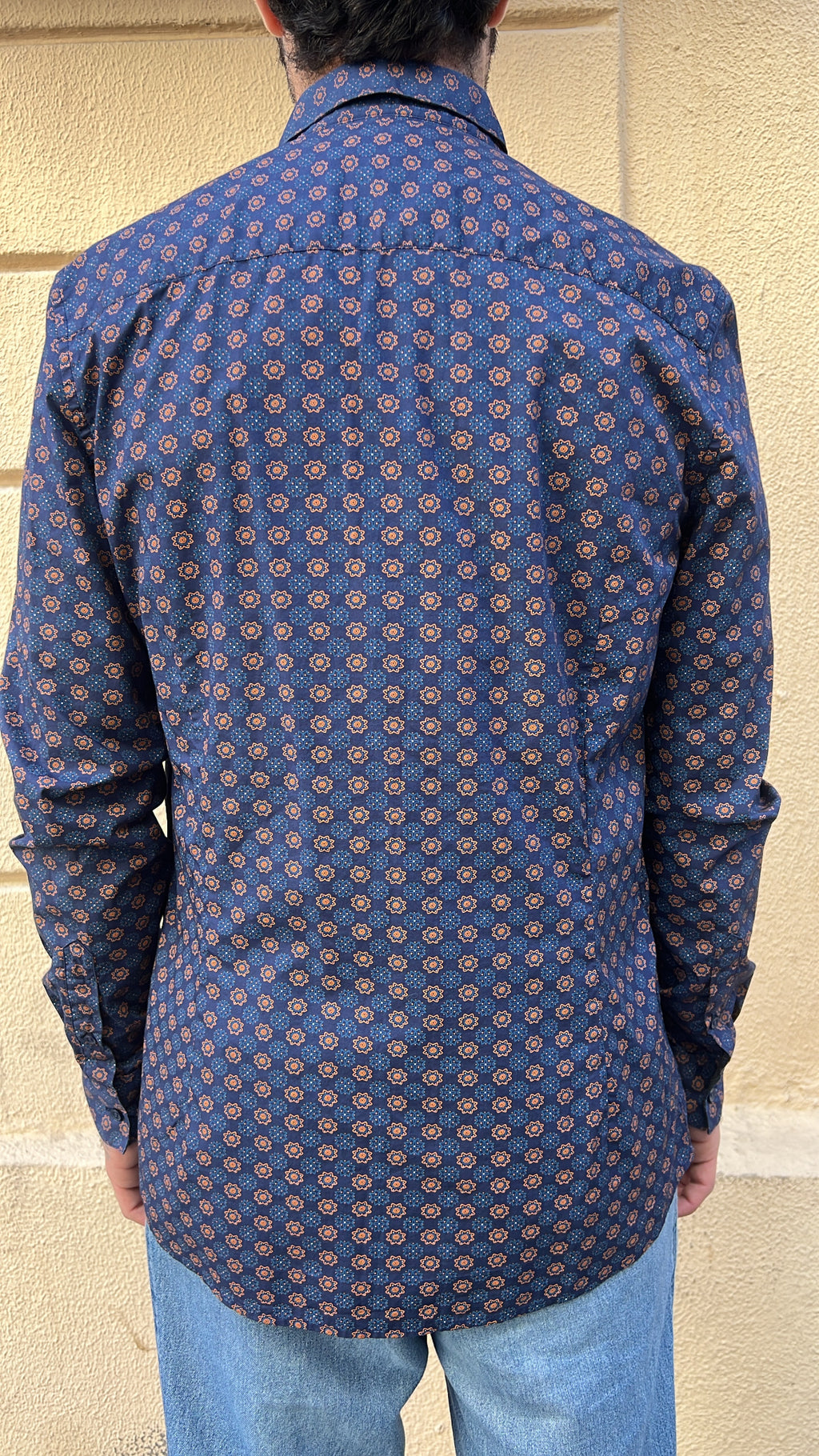 Navy Medallion Floral Shirt