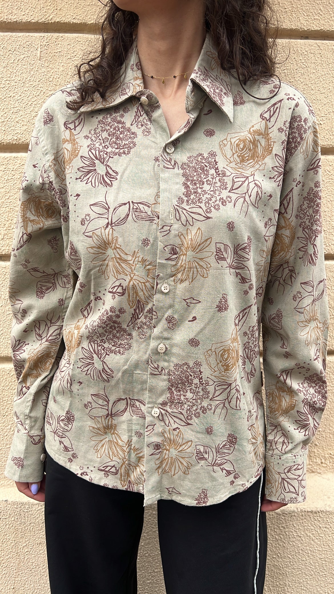 Floral Beige Shirt
