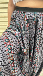 Grey Patterned Harem Pants