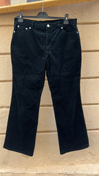 Black velvet pants