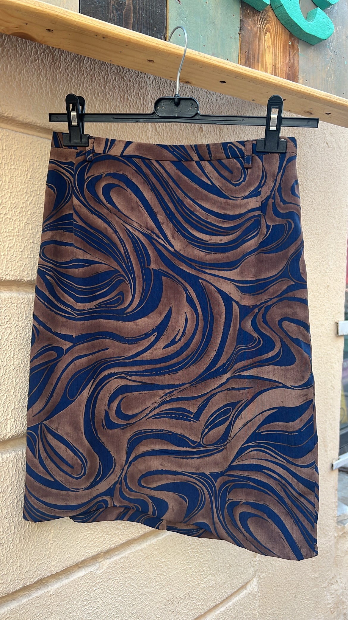 Brown and Blue Swirl Skirt