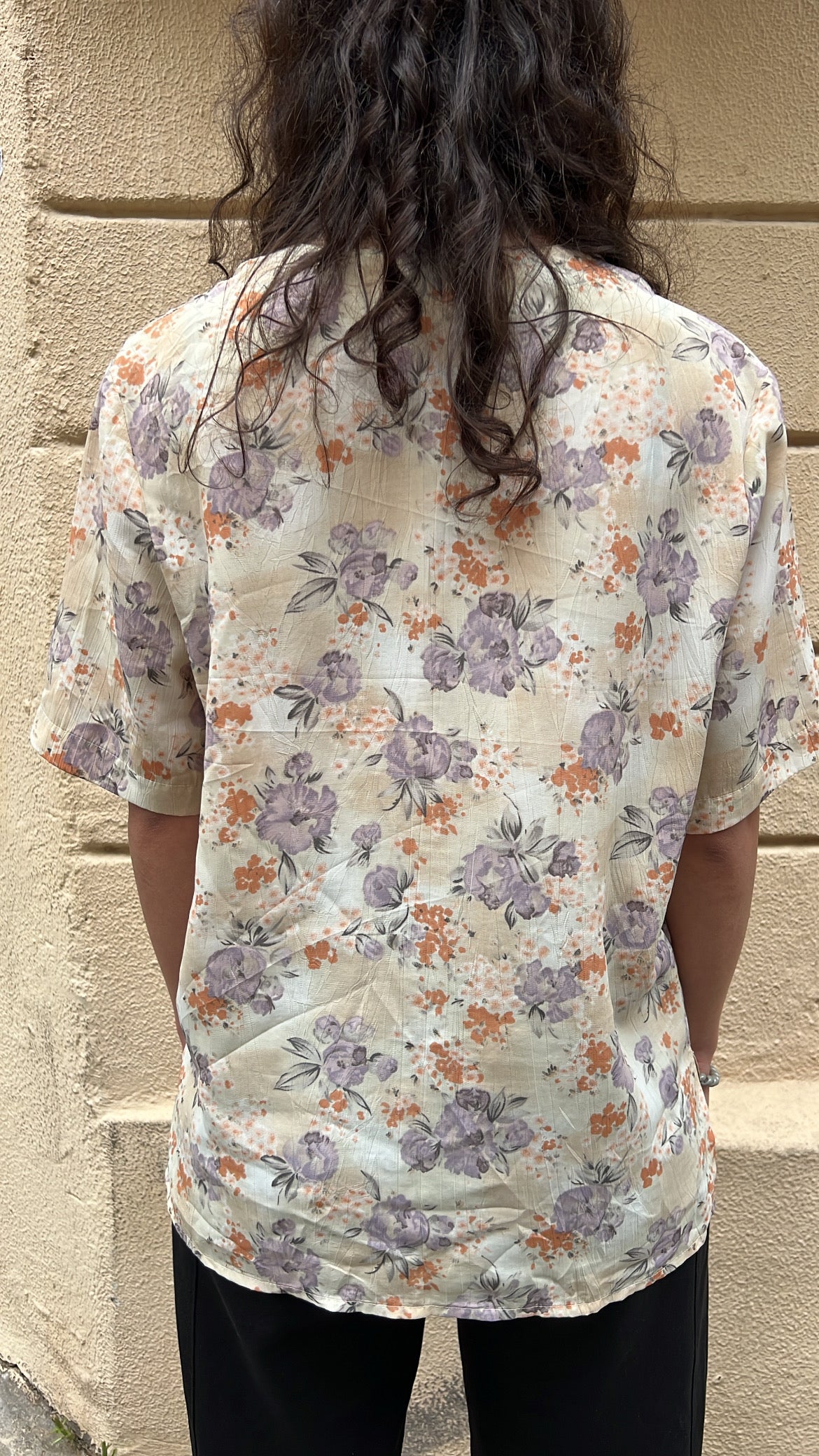 Pastel Floral V-Neck Blouse