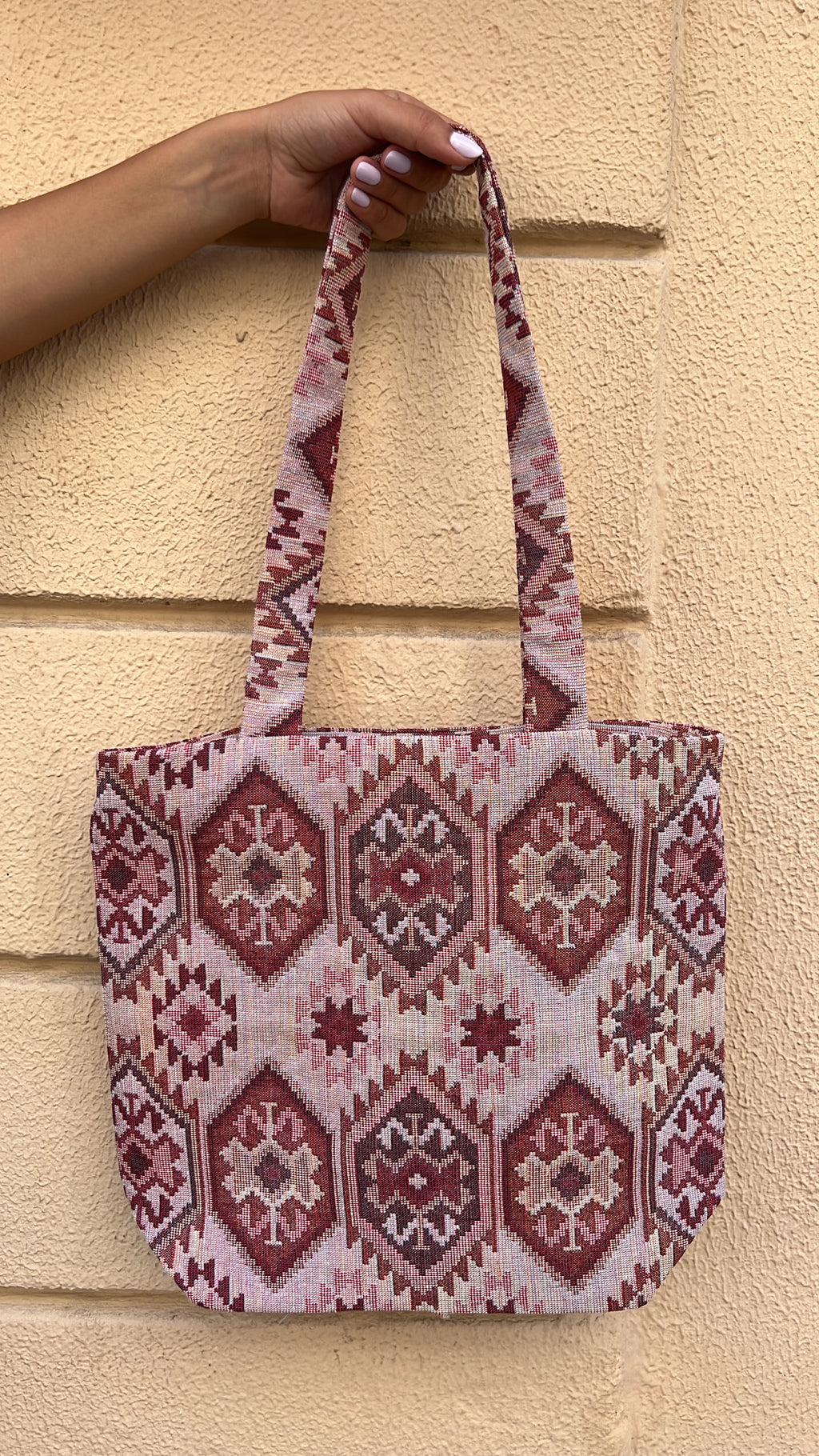 Pink Handmade Tote Bag
