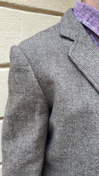 Brown Micro-Check Wool Tweed Sport Coat
